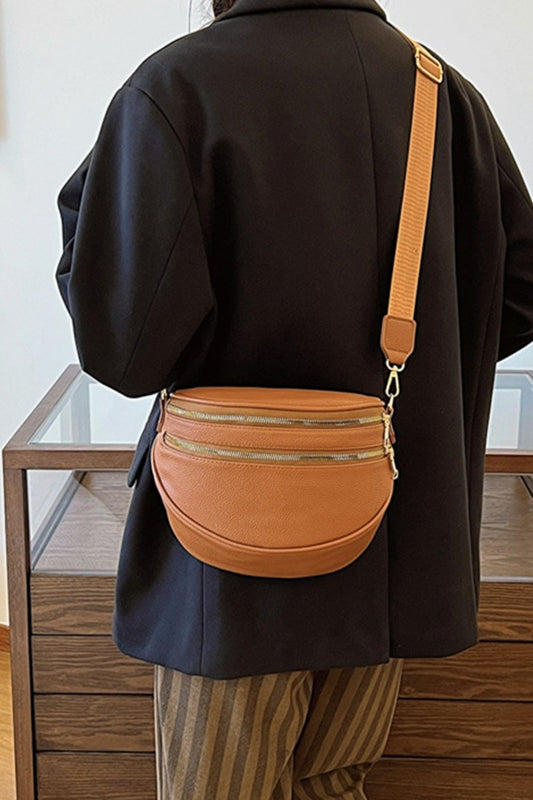 Zenana Vegan Leather Multi Pocket Crossbody Bag