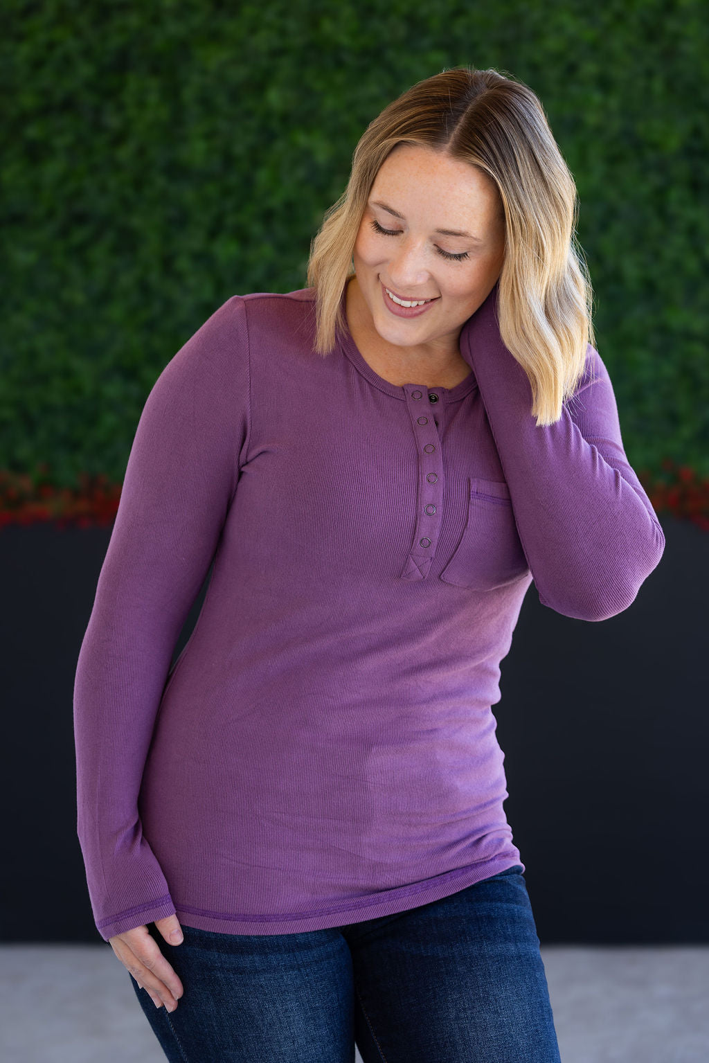 IN STOCK Georgia Long Sleeve Top - Purple