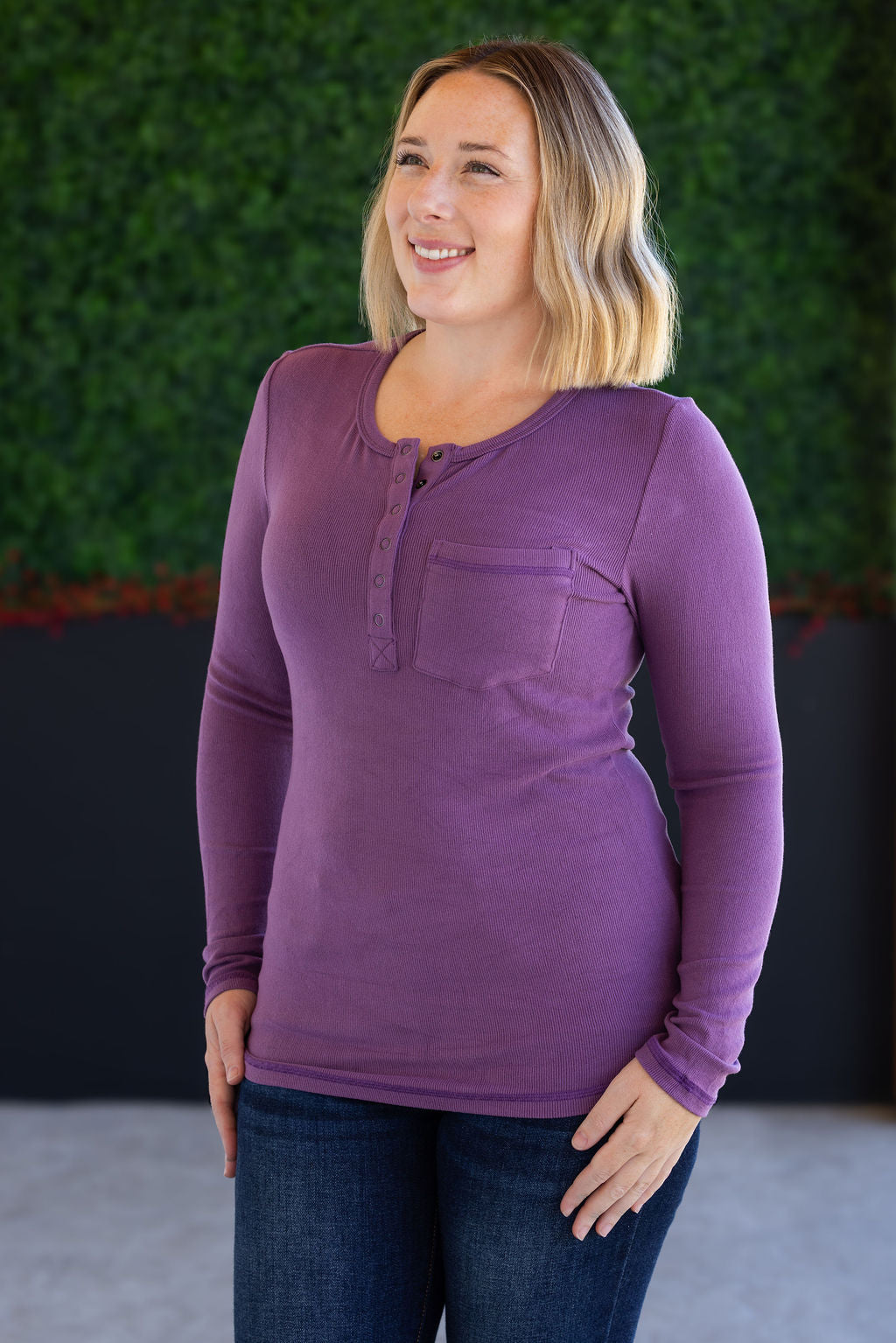 IN STOCK Georgia Long Sleeve Top - Purple