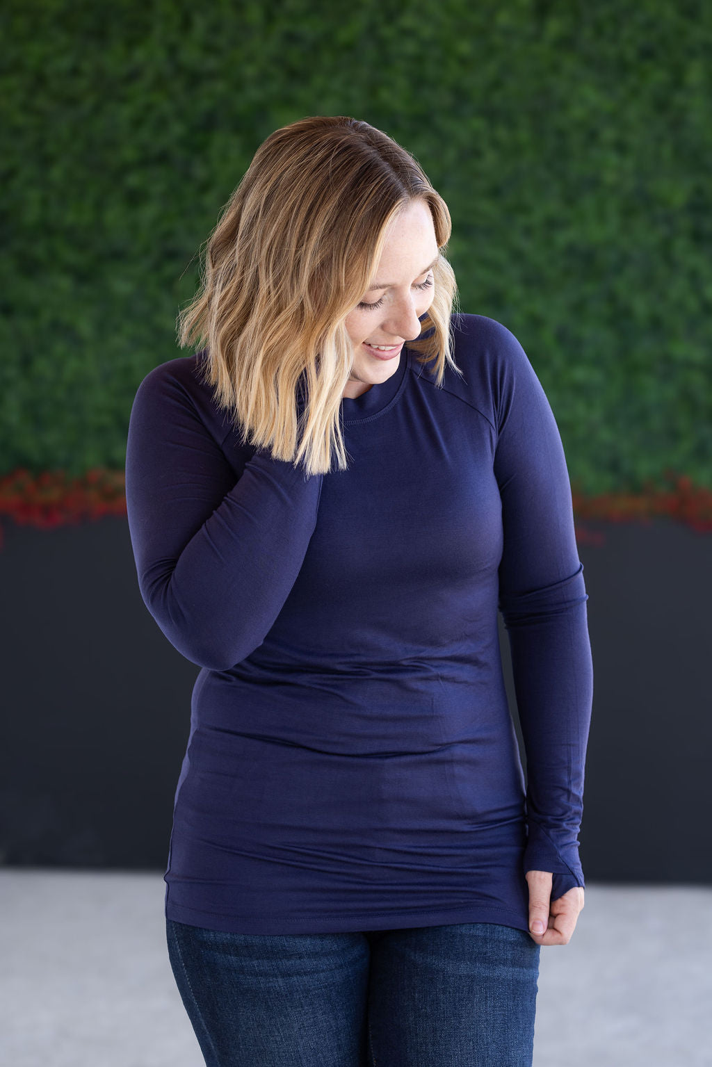 IN STOCK Blair Long Sleeve Top - Navy