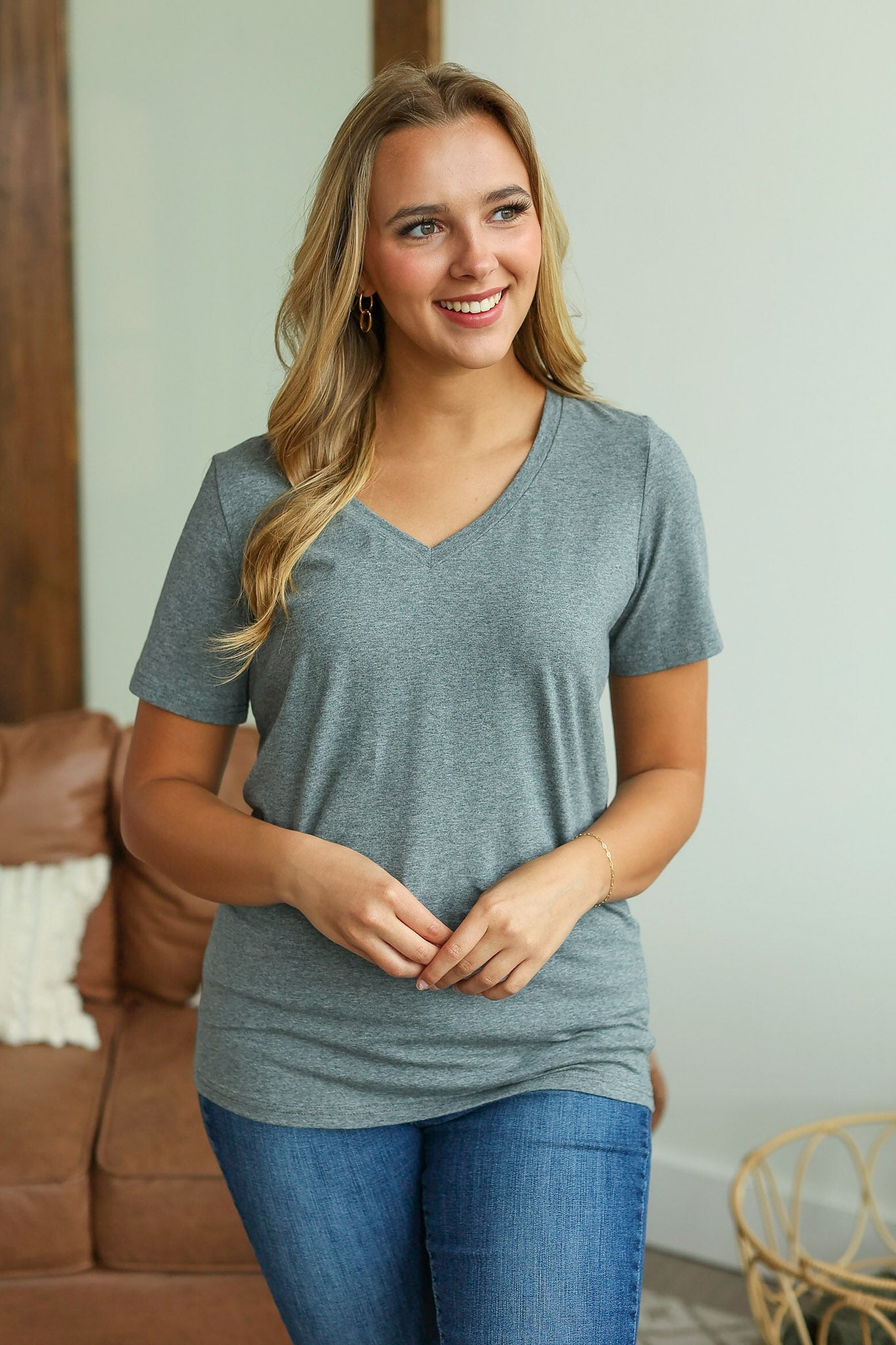 IN STOCK Olivia Tee - Charcoal