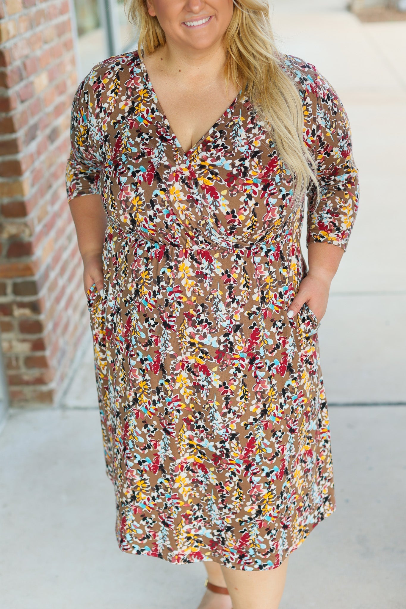 IN STOCK Taylor Dress - Mocha Floral