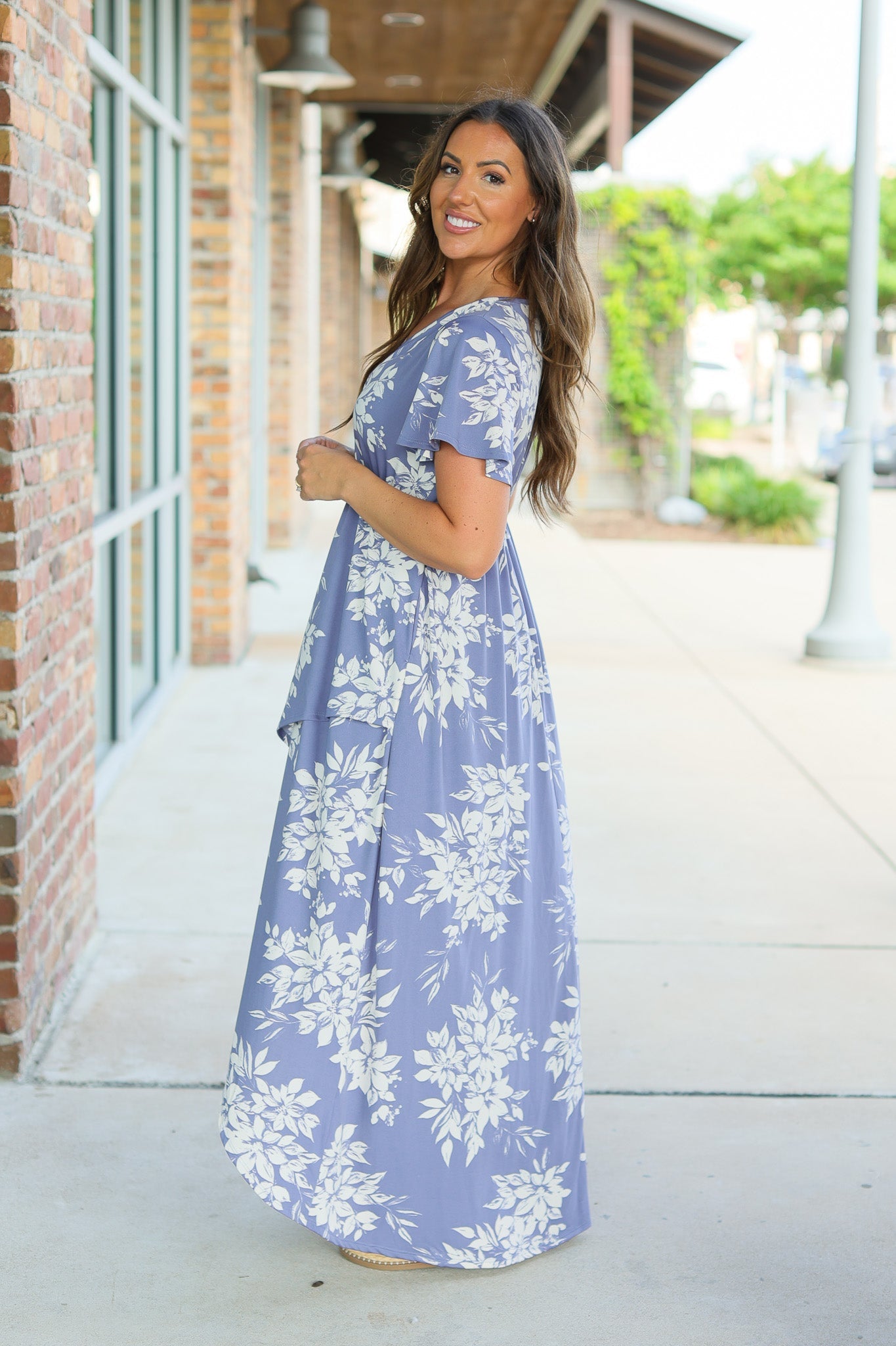 IN STOCK Harley High-Lo Dress - Periwinkle Floral