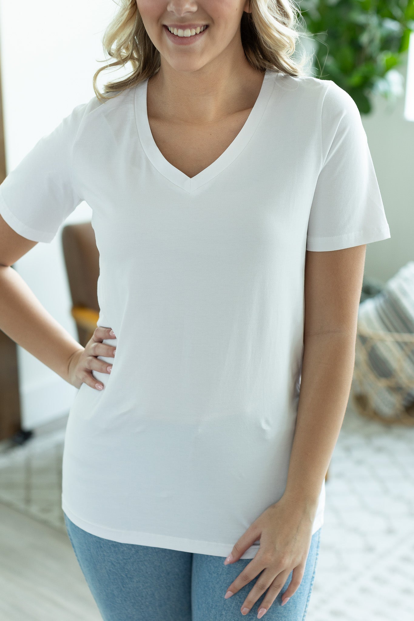 IN STOCK Olivia Tee - White