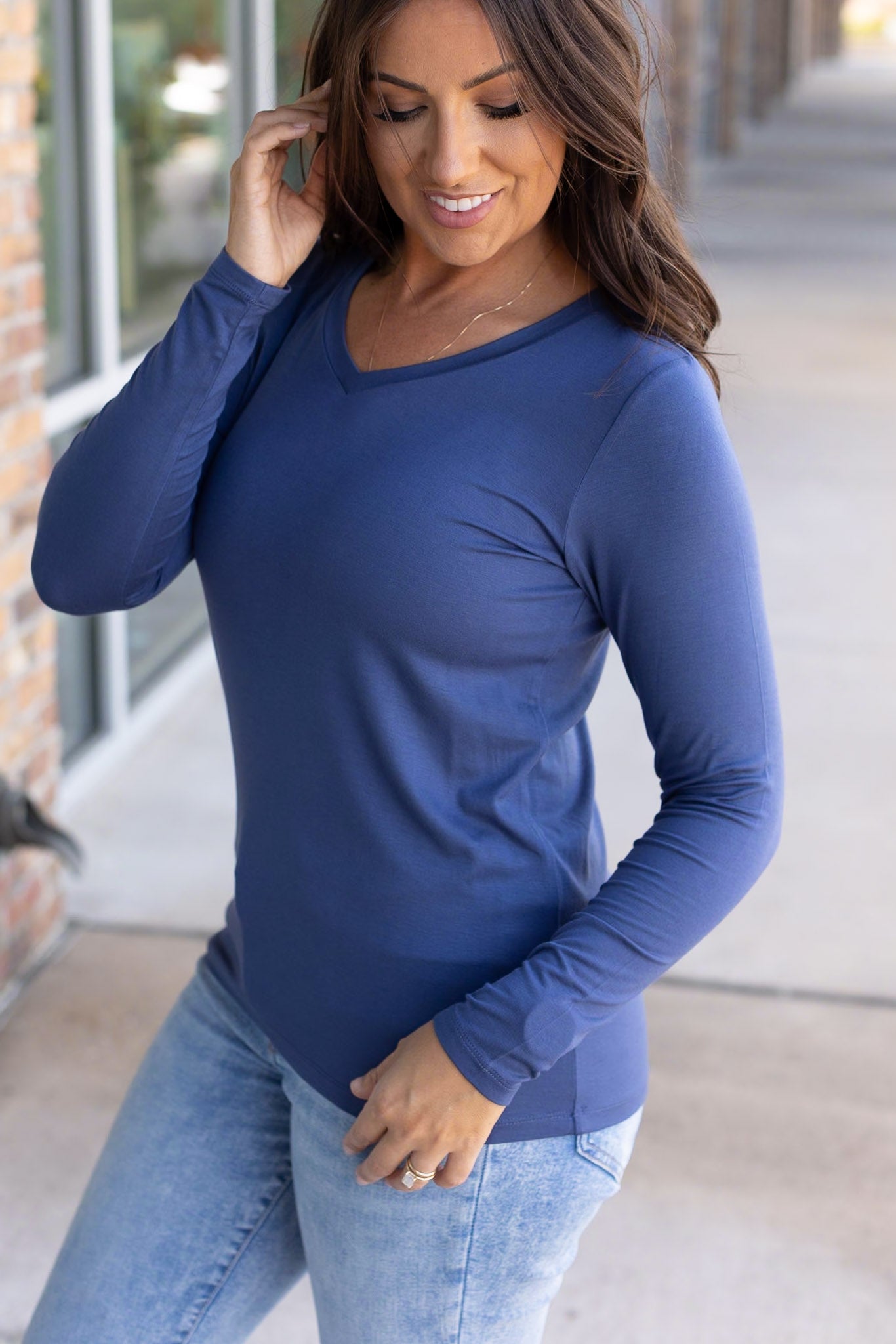 IN STOCK Larissa Long Sleeve - Blue