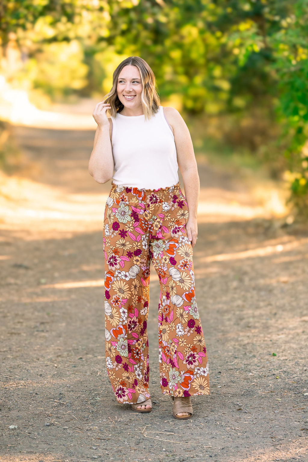 IN STOCK Presley Palazzo Pants - Boho Floral | Women's Wide-Leg Pants