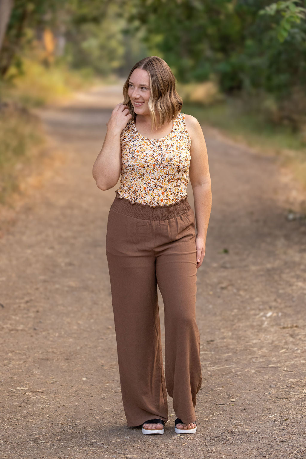 IN STOCK Presley Palazzo Pants - Coffee | Women's Wide-Leg Pants