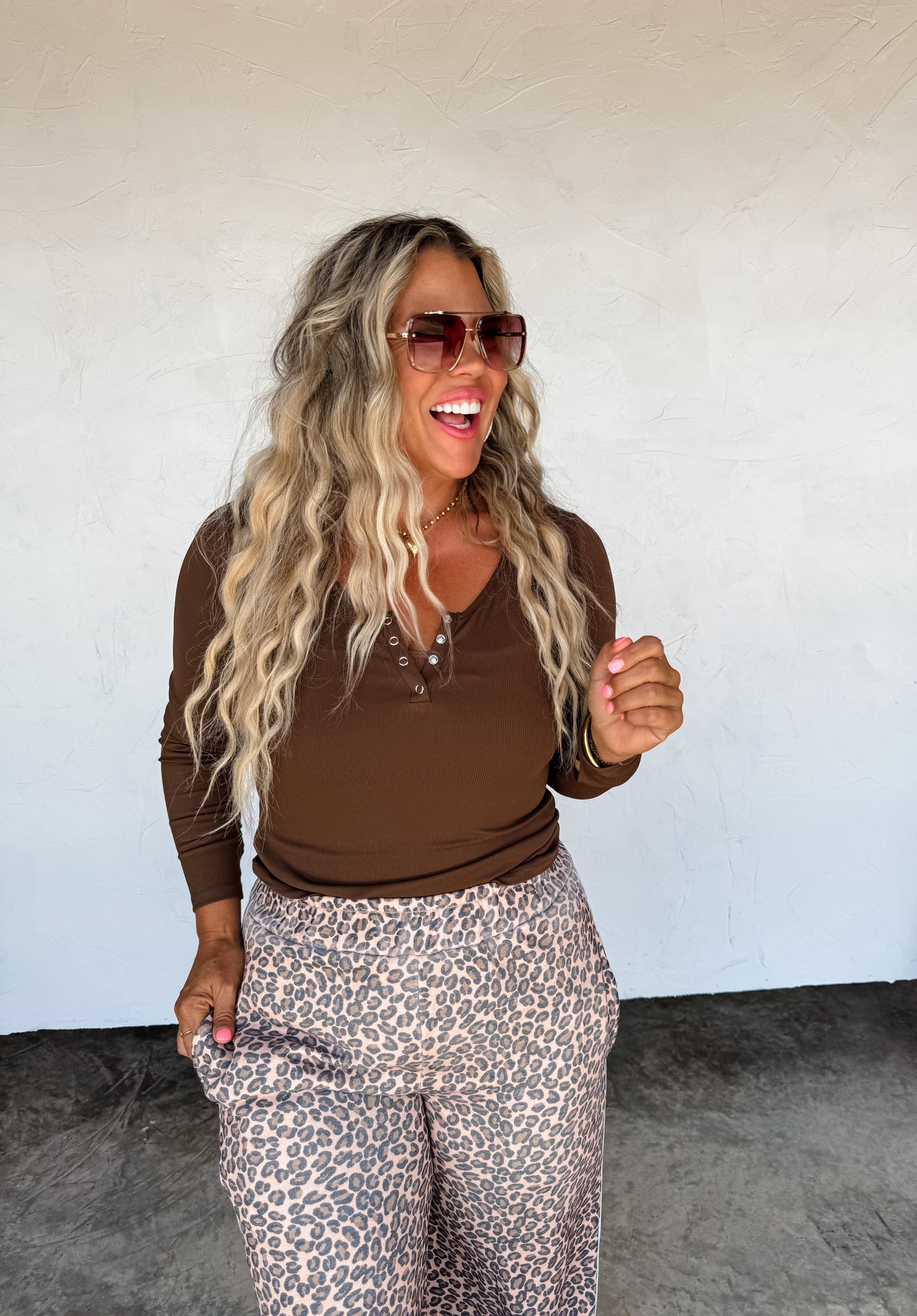 PREORDER- FALL BROOKLYN SNAP HENLEY TOP