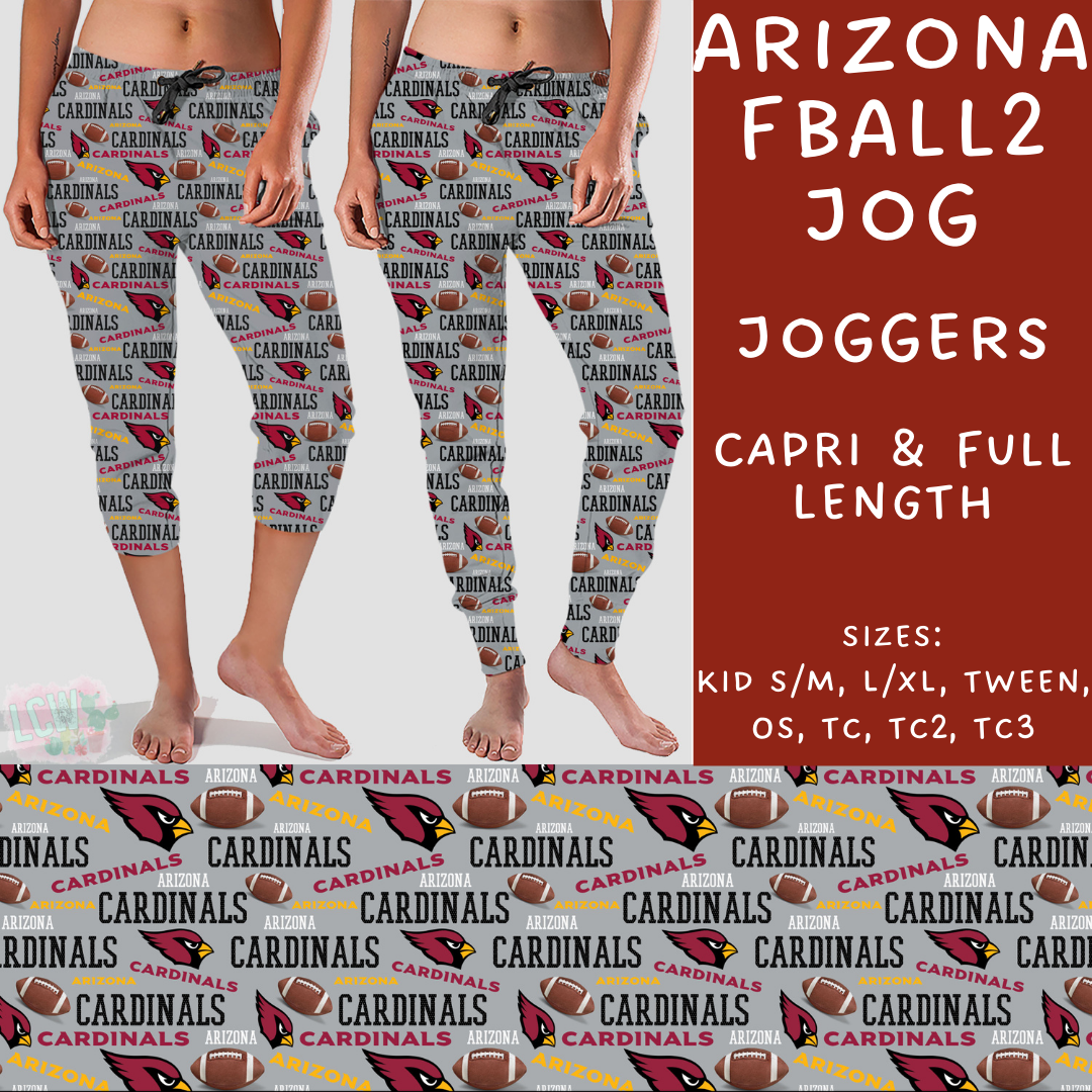 Batch #180 - Game Day Collection - Closes 8/21 - ETA Oct- Arizona FBall2 Full and Capri Length Joggers