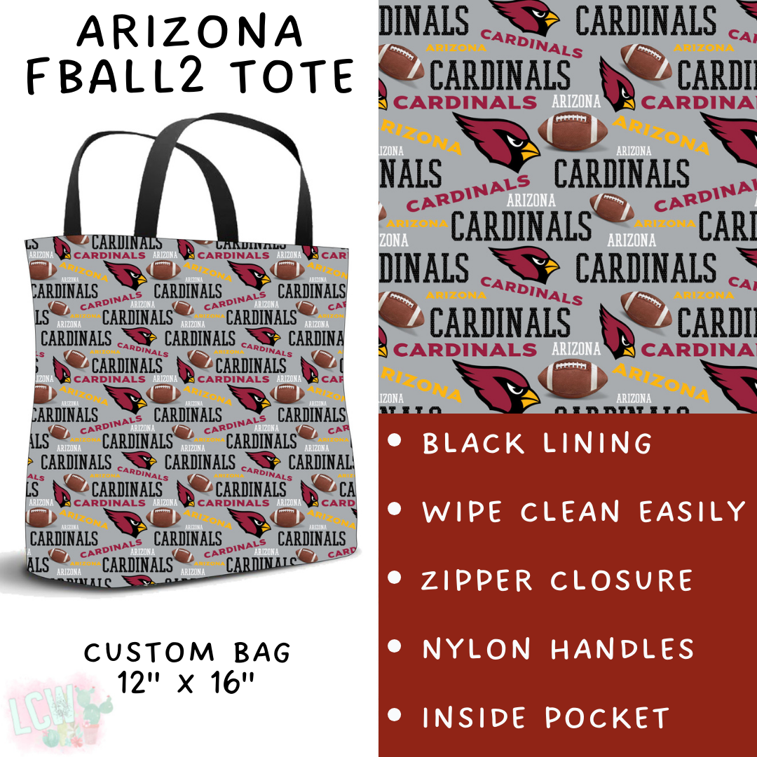 Batch #180 - Game Day Collection - Closes 8/21 - ETA Oct- Arizona FBall2 Tote