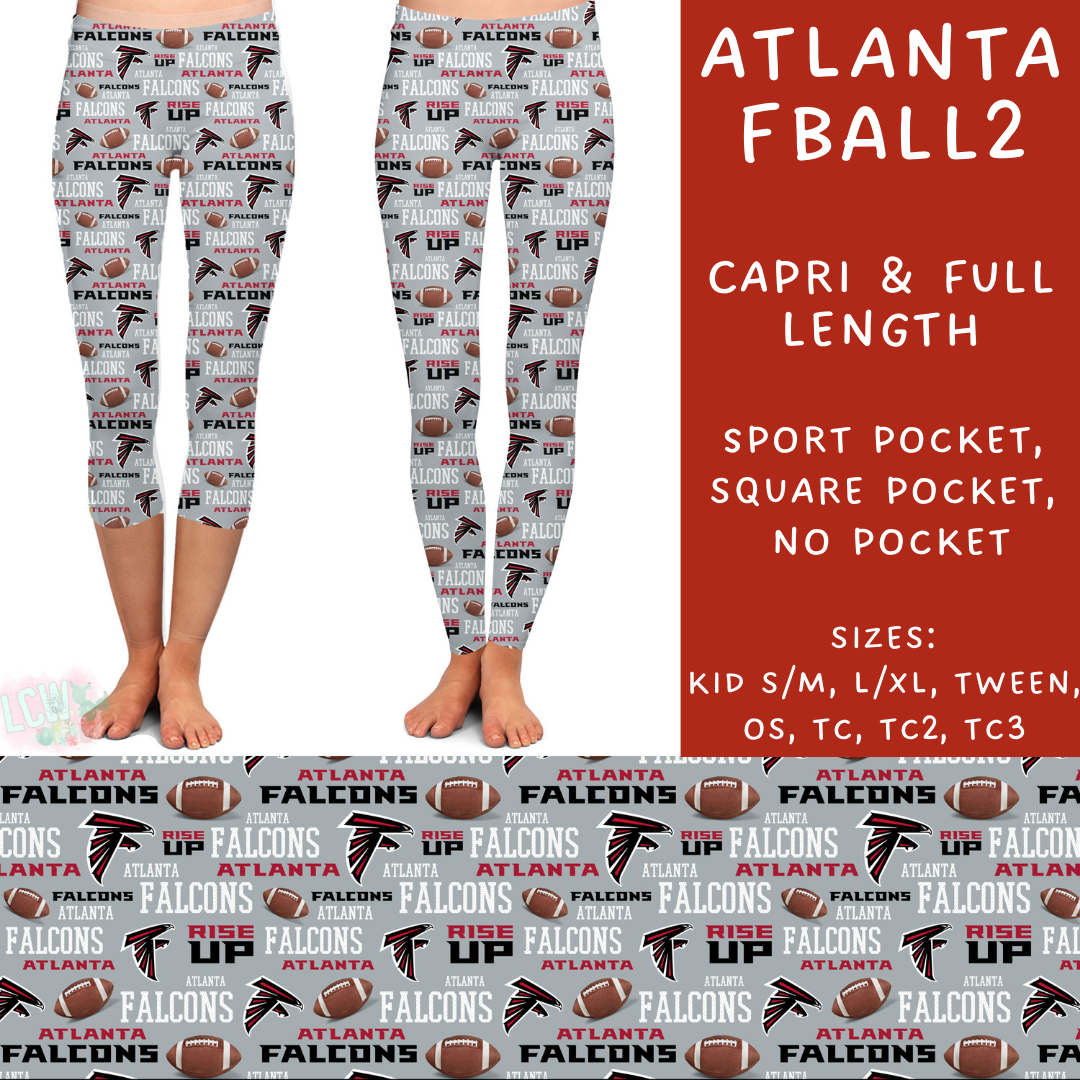 Batch #180 - Game Day Collection - Closes 8/21 - ETA Oct- Atlanta FBall2 Full and Capri Leggings