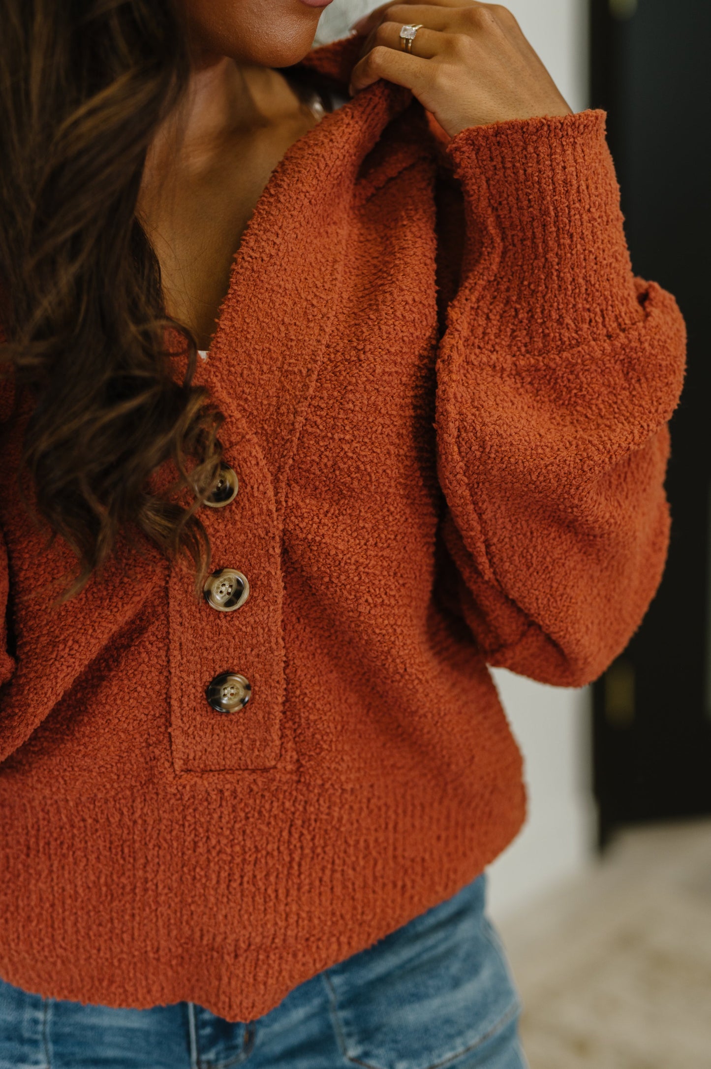 All For Me Henley Sweater