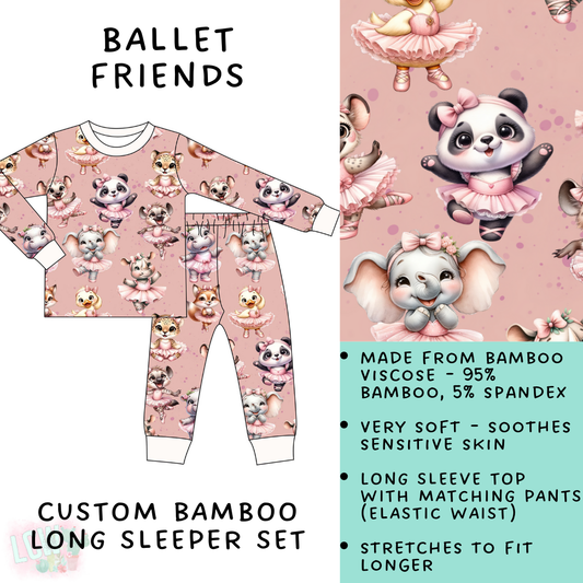 Batch #138 - Little Dreamers - Closes 6/26 - ETA mid August - Ballet Friends Bamboo Long Sleeper Set