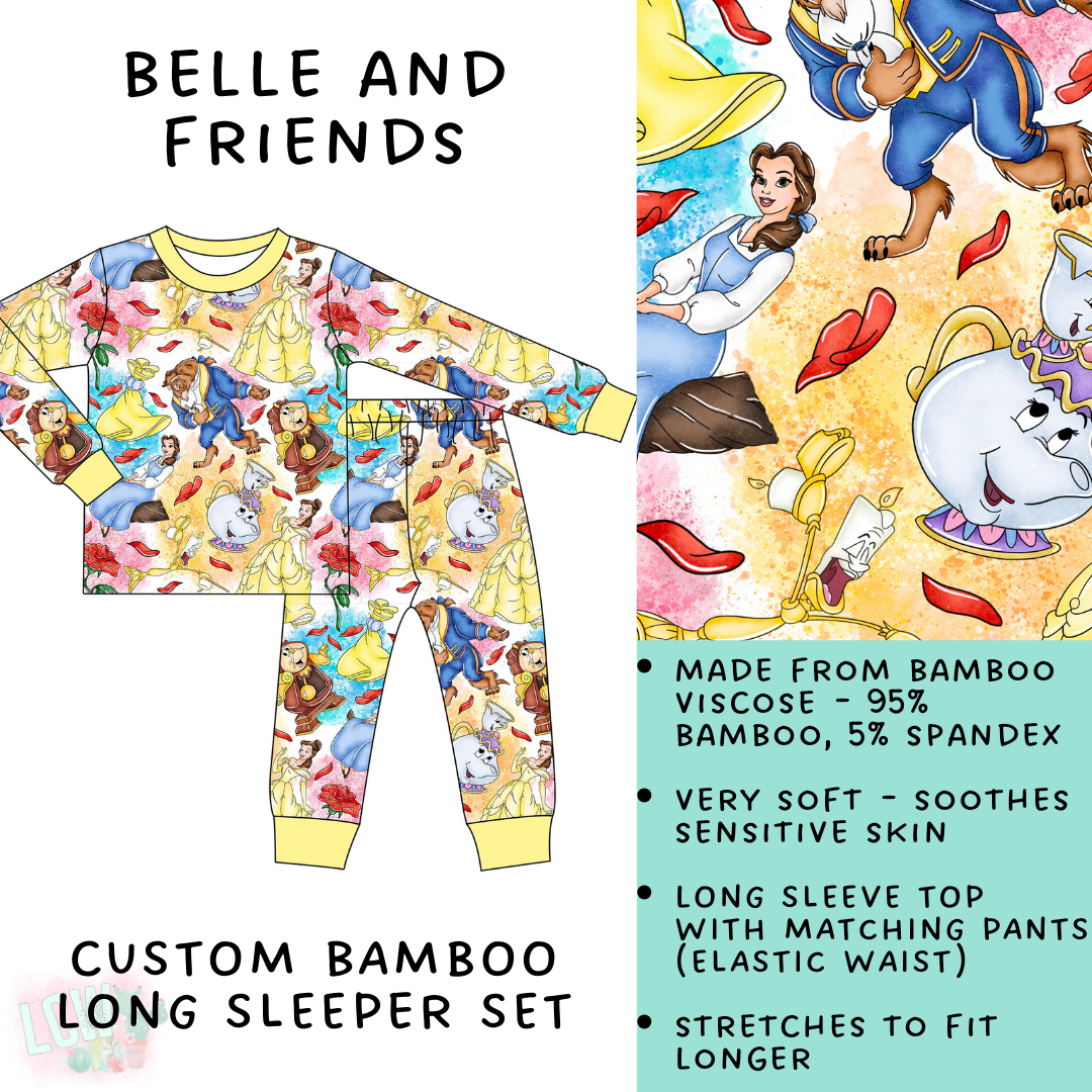 Batch #138 - Little Dreamers - Closes 6/26 - ETA mid August - Belle and Friends Bamboo Long Sleeper Set
