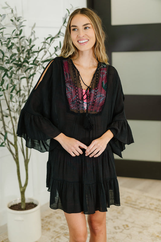 Boheme Bay Swim Cover Up in Black