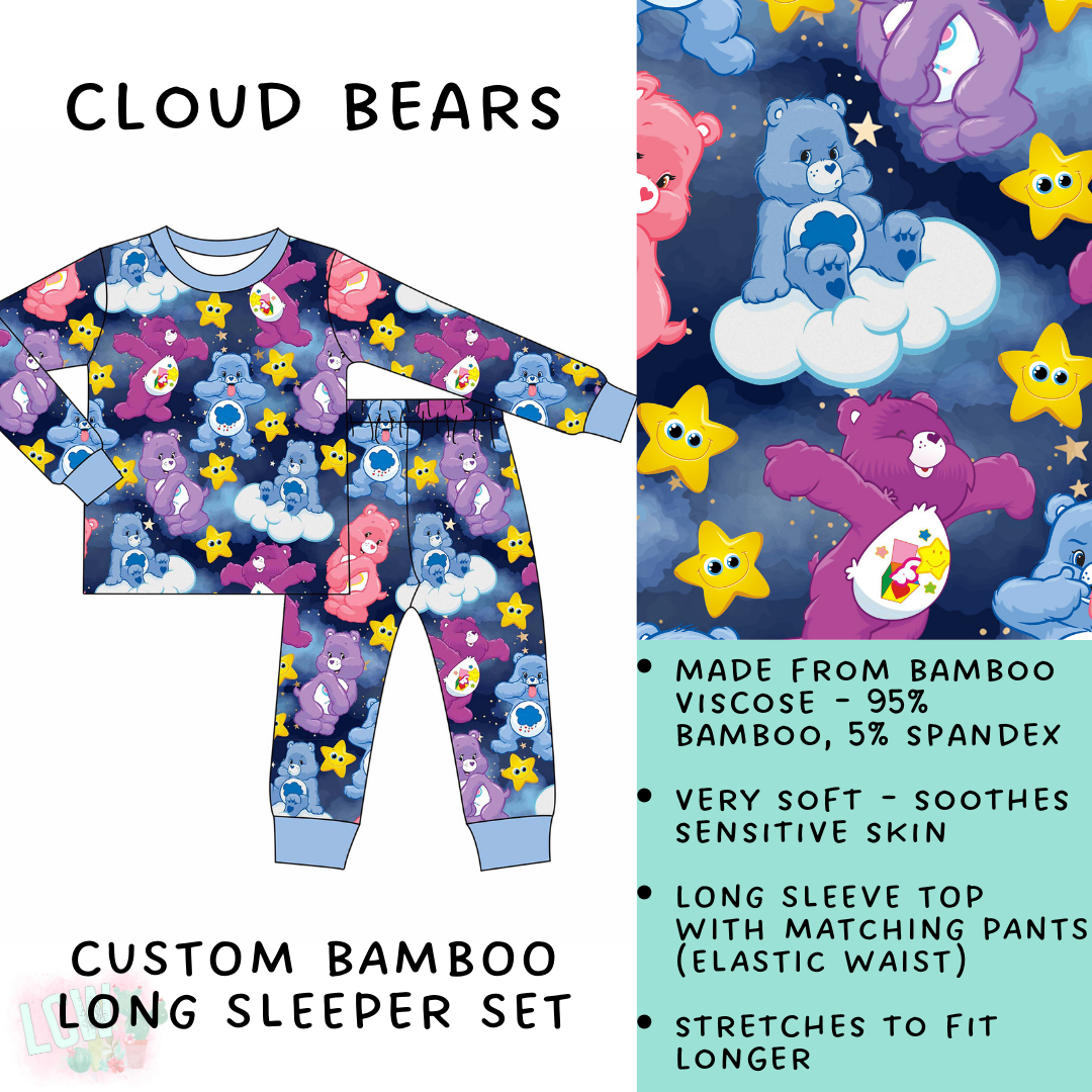 Batch #138 - Little Dreamers - Closes 6/26 - ETA mid August - Cloud Bears Bamboo Long Sleeper Set