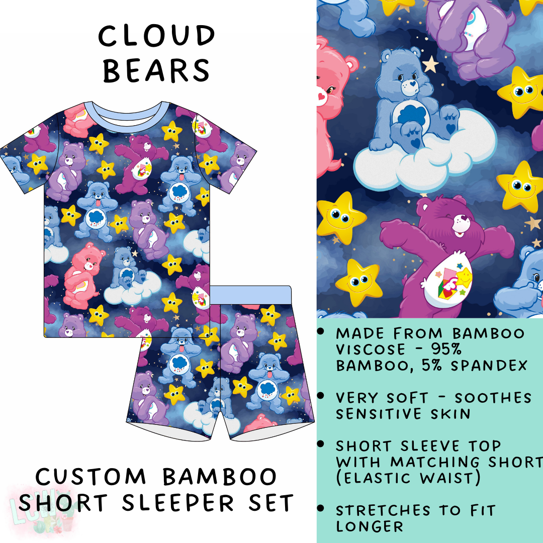 Batch #138 - Little Dreamers - Closes 6/26 - ETA mid August - Cloud Bears Bamboo Short Sleeper Set