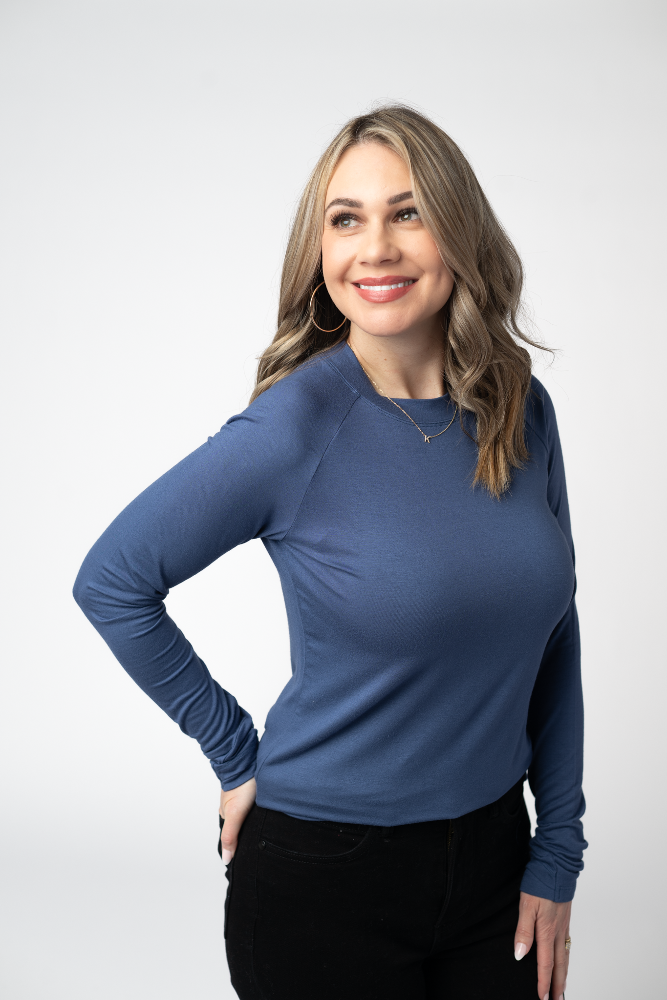 IN STOCK Blair Long Sleeve Top - Blue