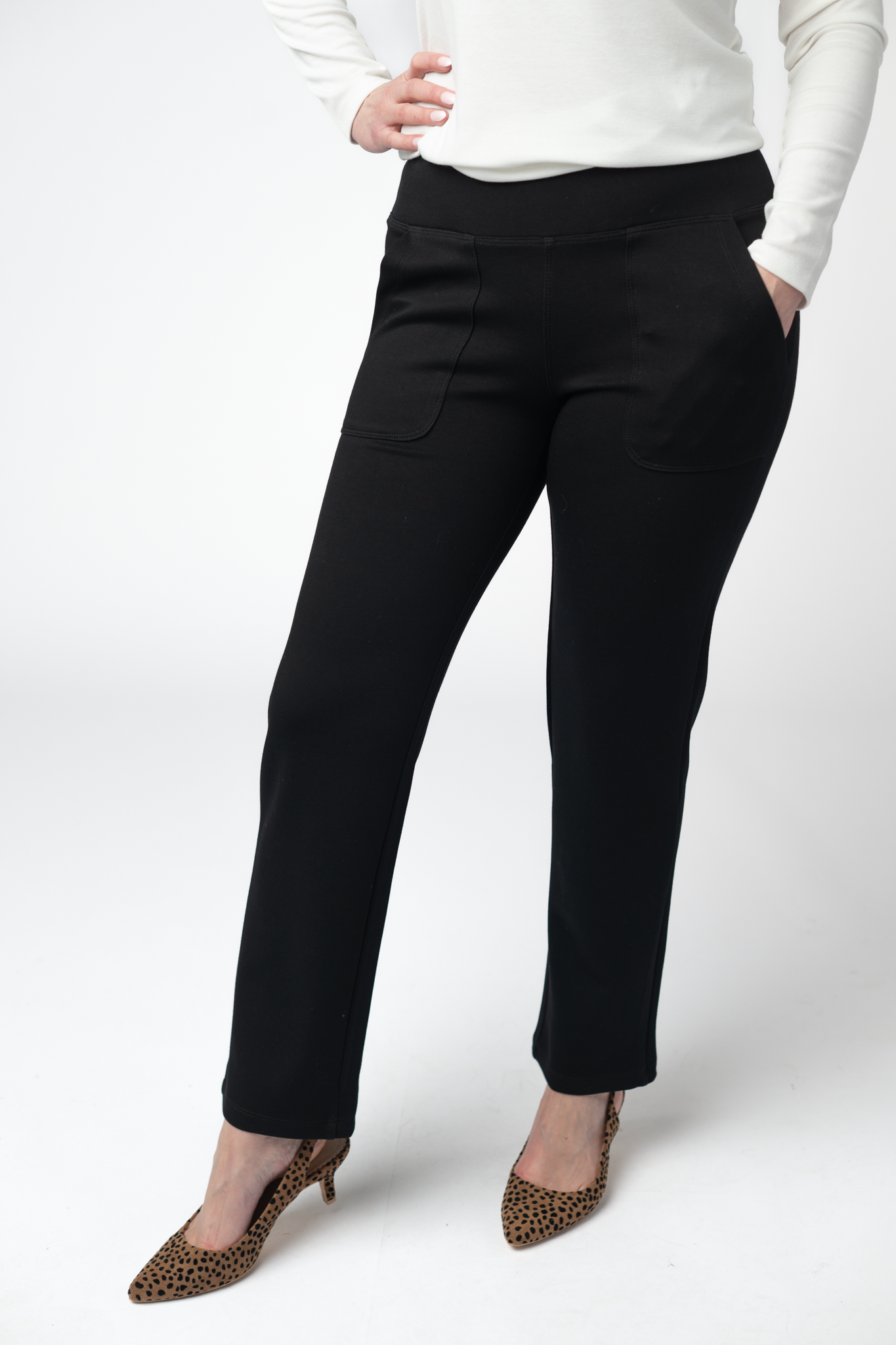 IN STOCK Scuba Ankle Bottoms- Black