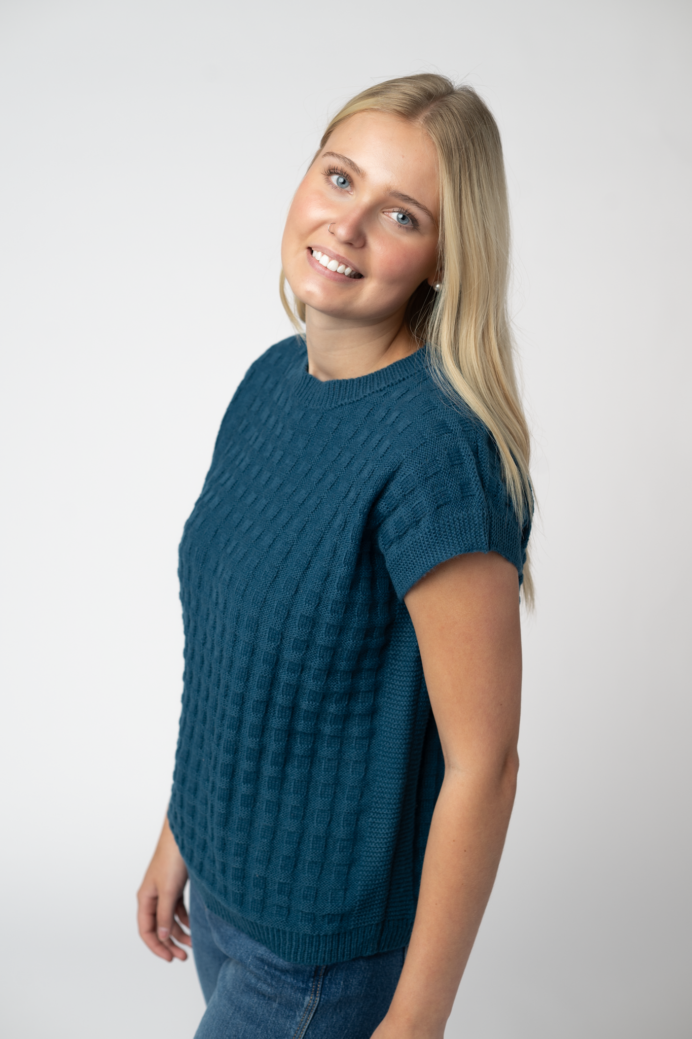IN STOCK Kelly Knitted Top - Teal