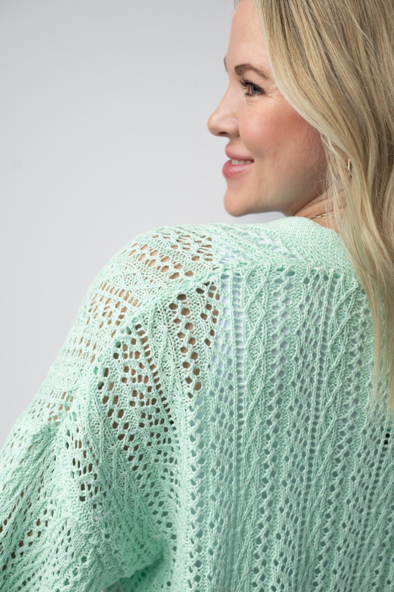 IN STOCK Callie Cropped Cardigan - Mint