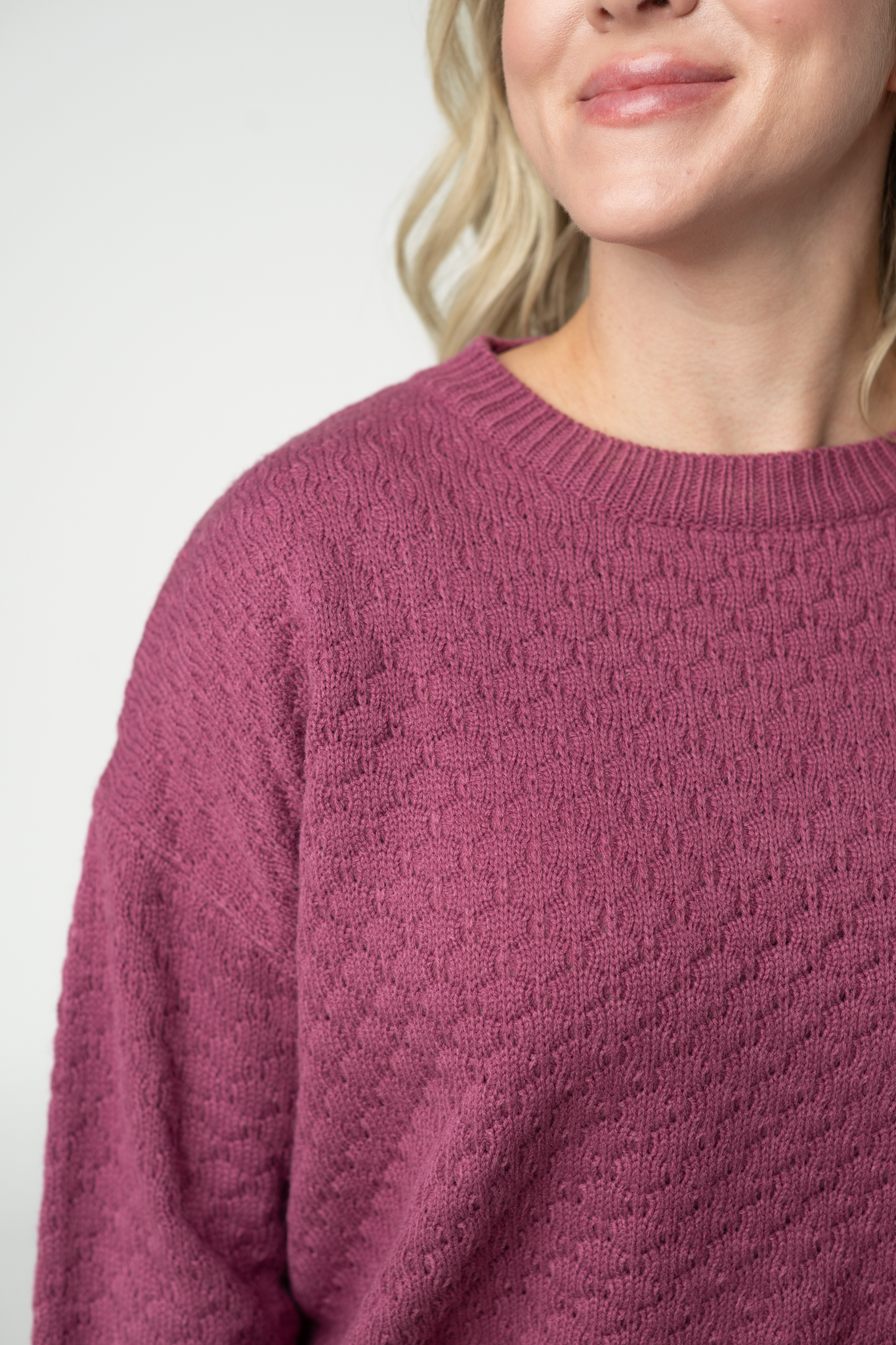 IN STOCK Gianna Pullover Sweater - Raspberry