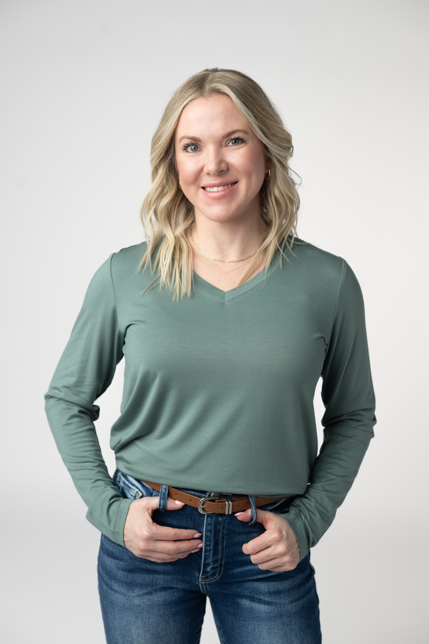 IN STOCK Larissa Long Sleeve - Dusty Jade