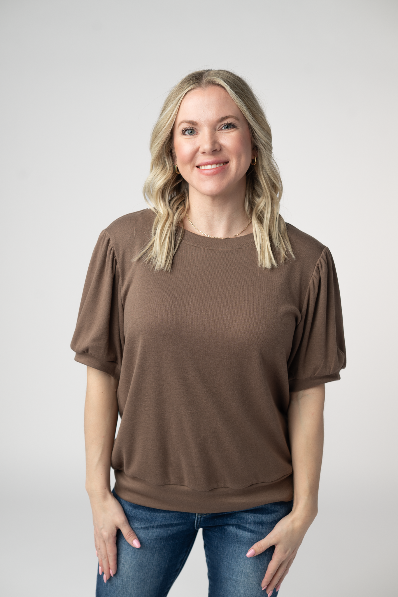 IN STOCK Katie Cozy Top - Mocha