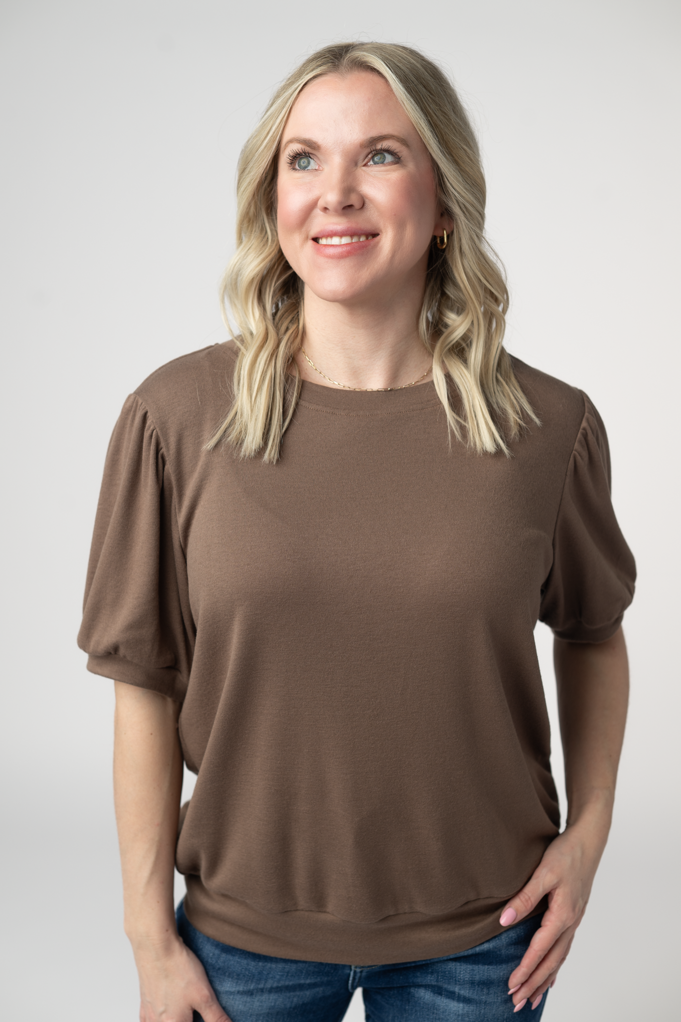 IN STOCK Katie Cozy Top - Mocha