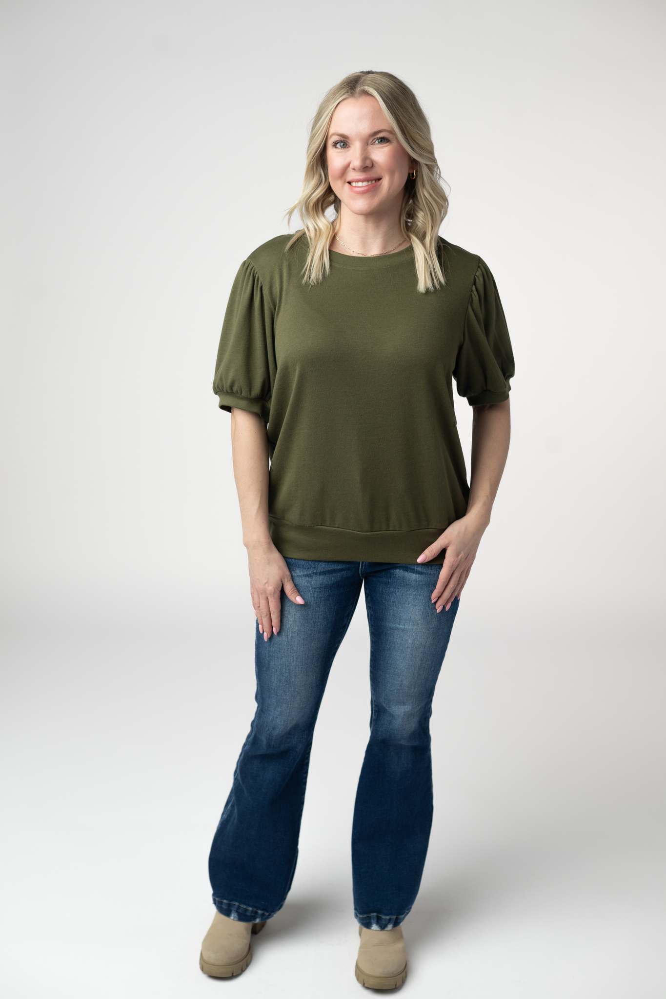 IN STOCK Katie Cozy Top - Olive