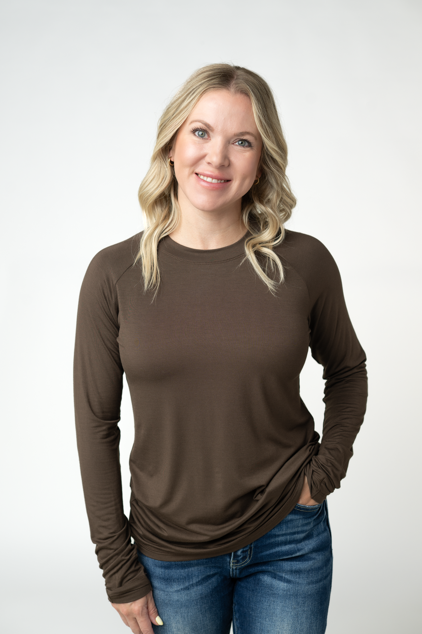 IN STOCK Blair Long Sleeve Top - Brown