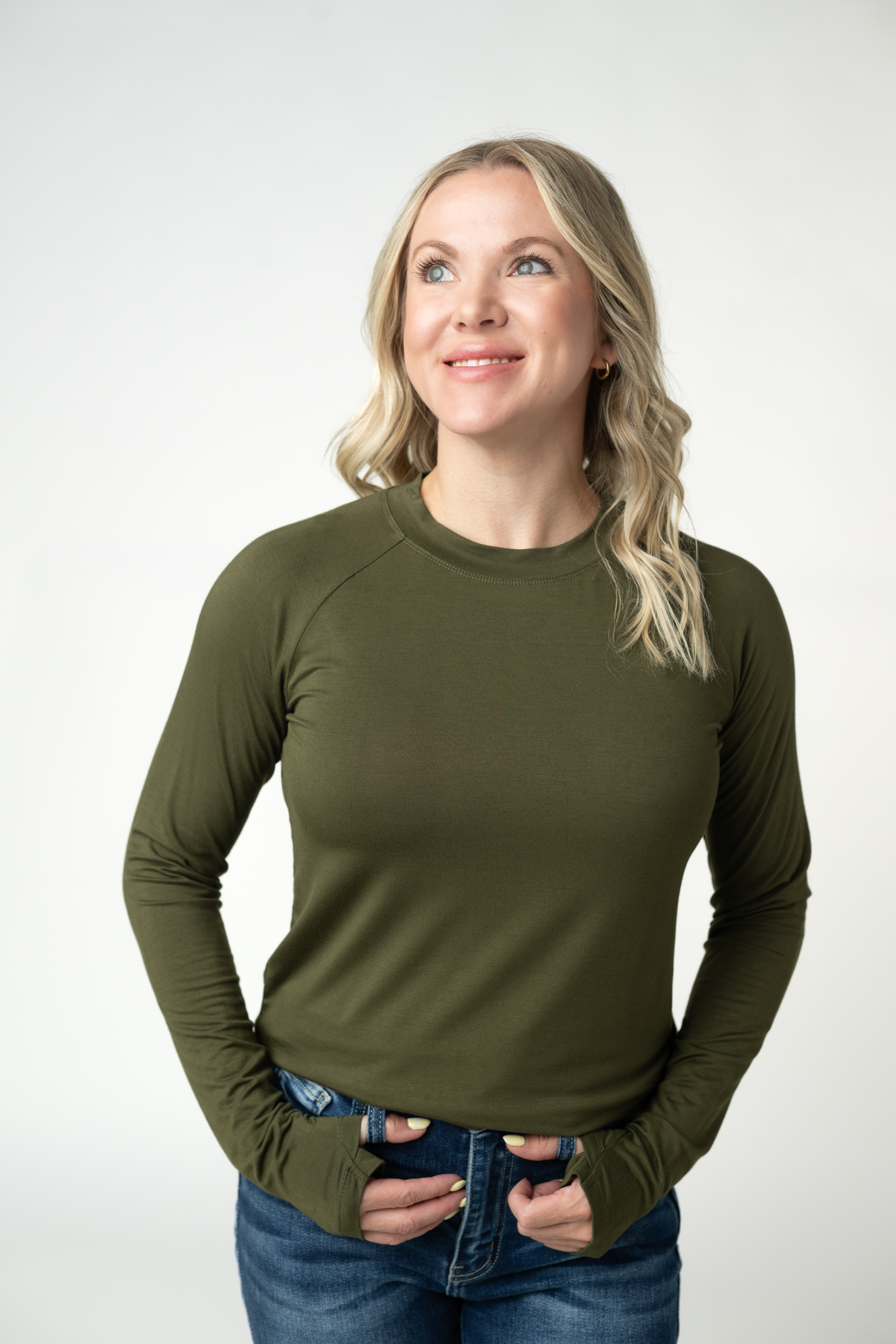 IN STOCK Blair Long Sleeve Top - Dark Olive