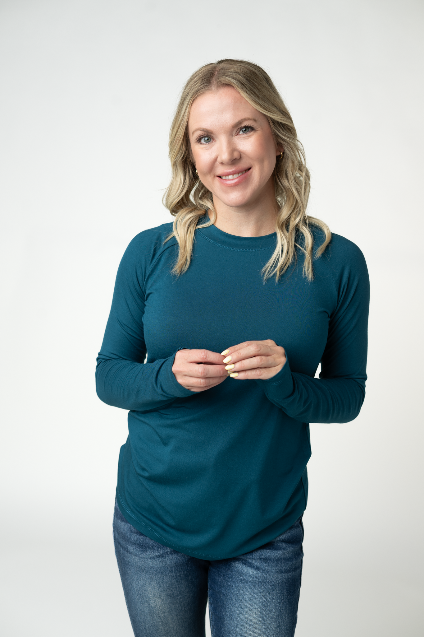 IN STOCK Blair Long Sleeve Top - Teal