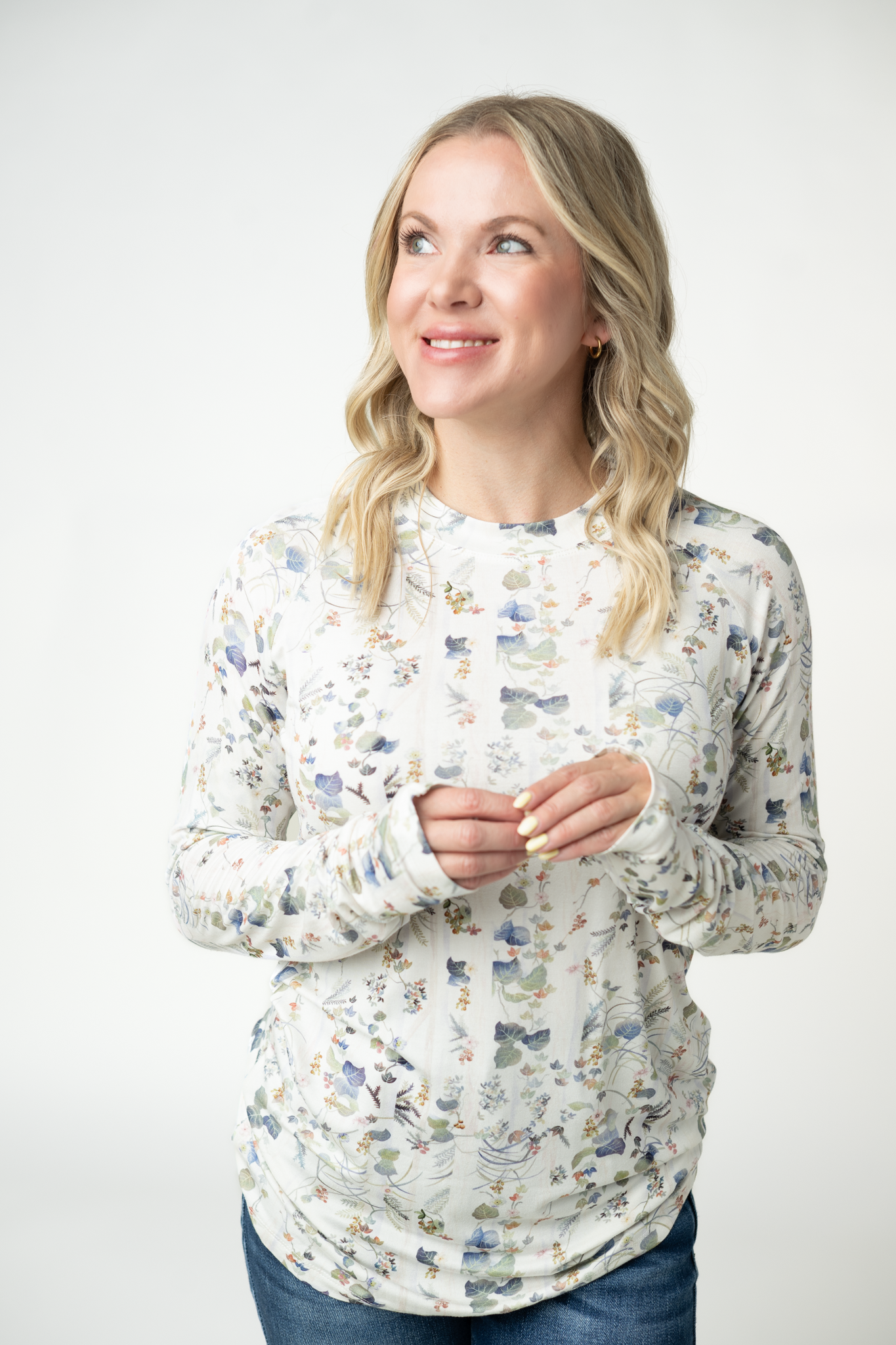 IN STOCK Blair Long Sleeve Top - Olive Meadows