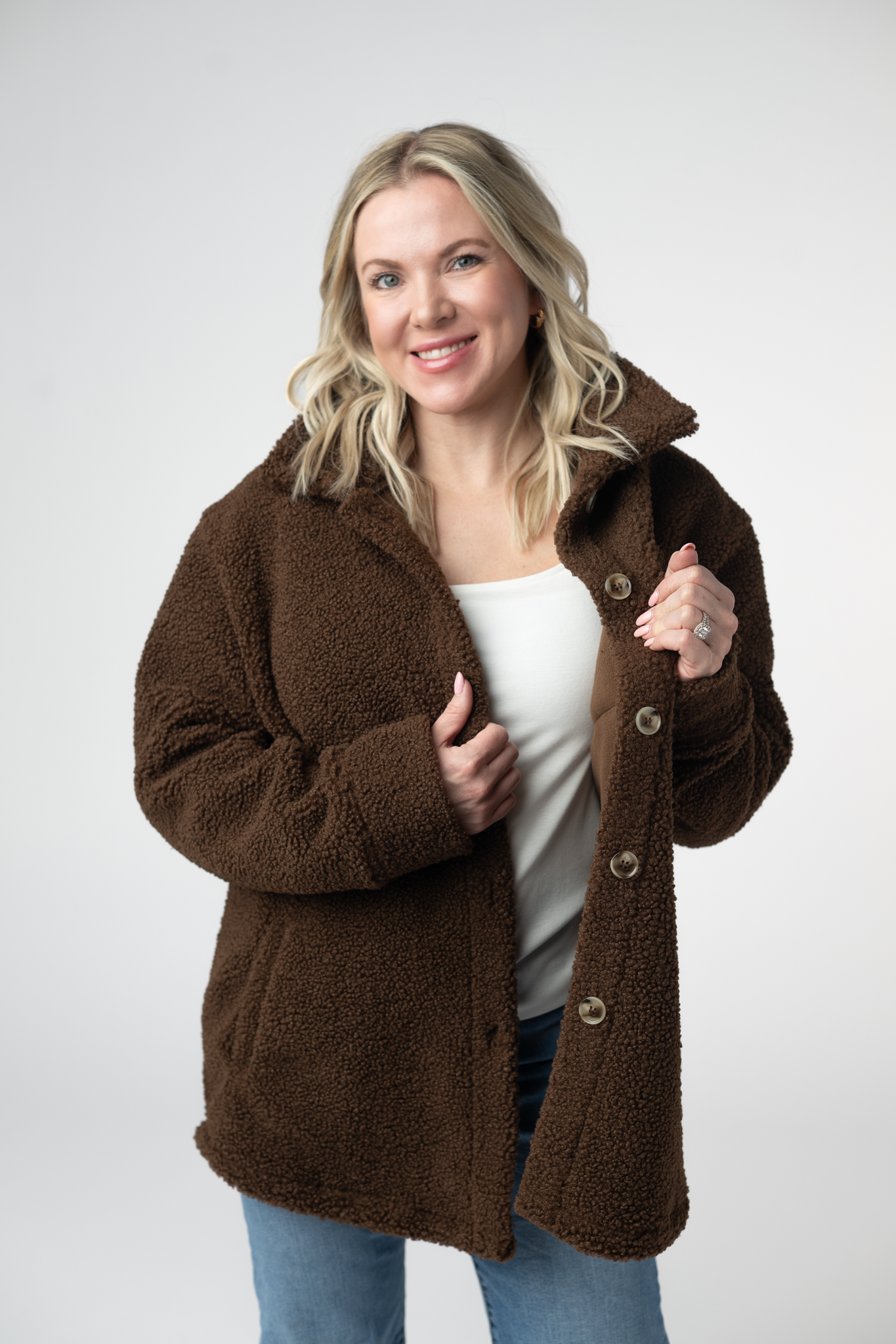 IN STOCK Teddy Oversized Shacket - Brown