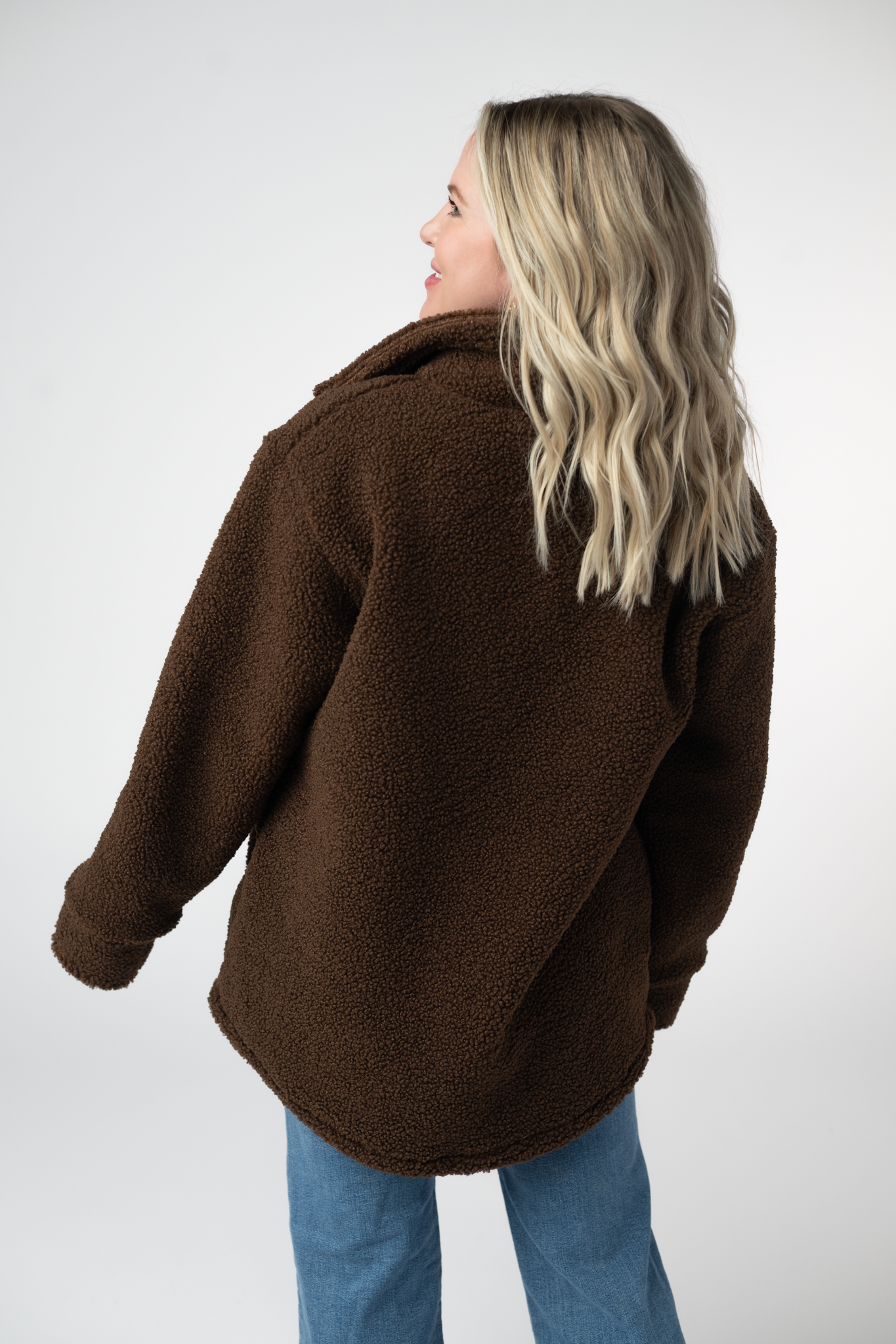 IN STOCK Teddy Oversized Shacket - Brown