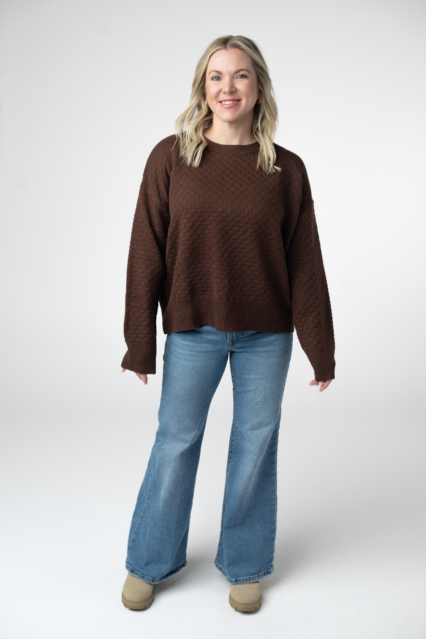 IN STOCK Gianna Pullover Sweater - Brown