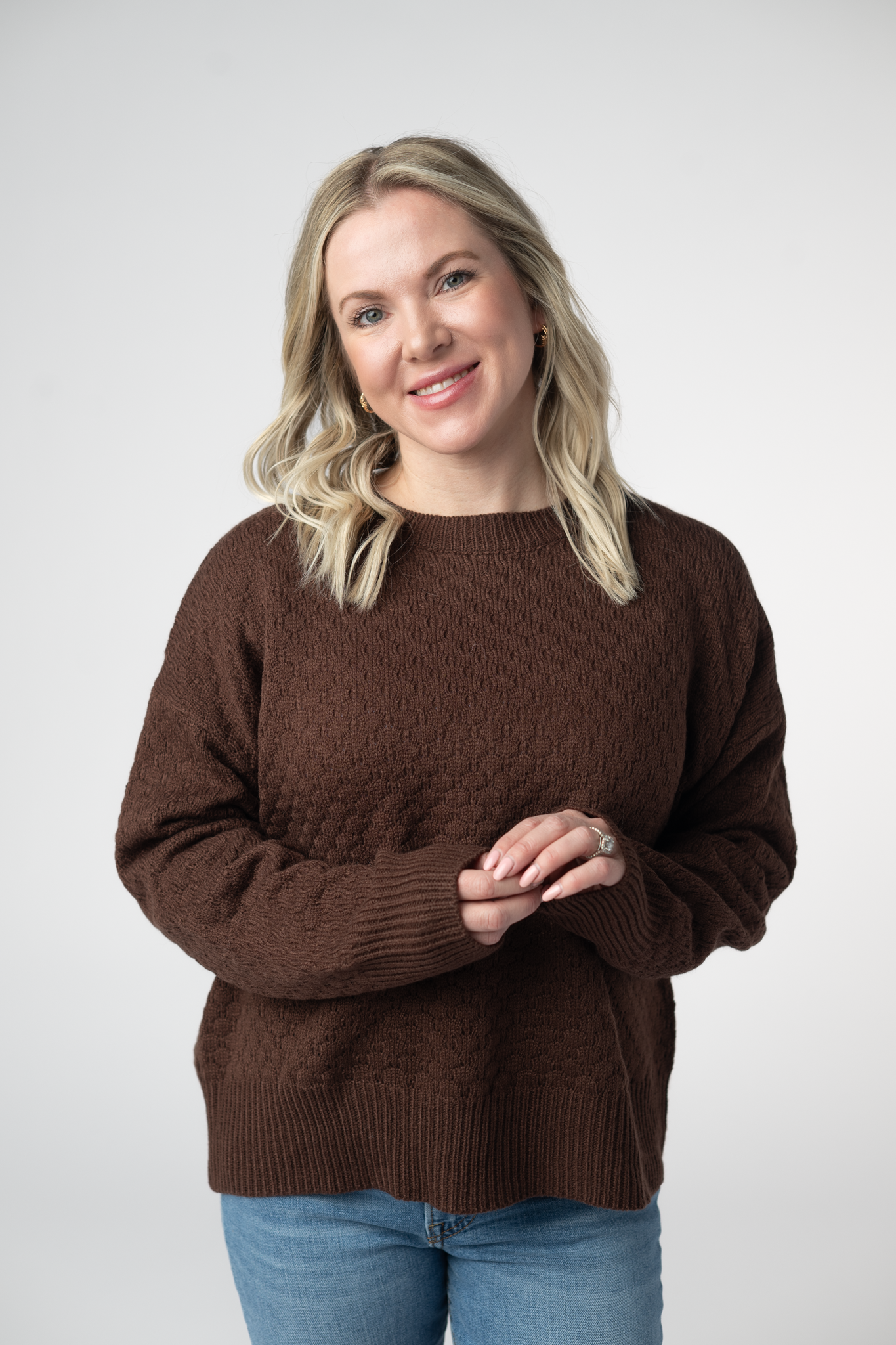 IN STOCK Gianna Pullover Sweater - Brown