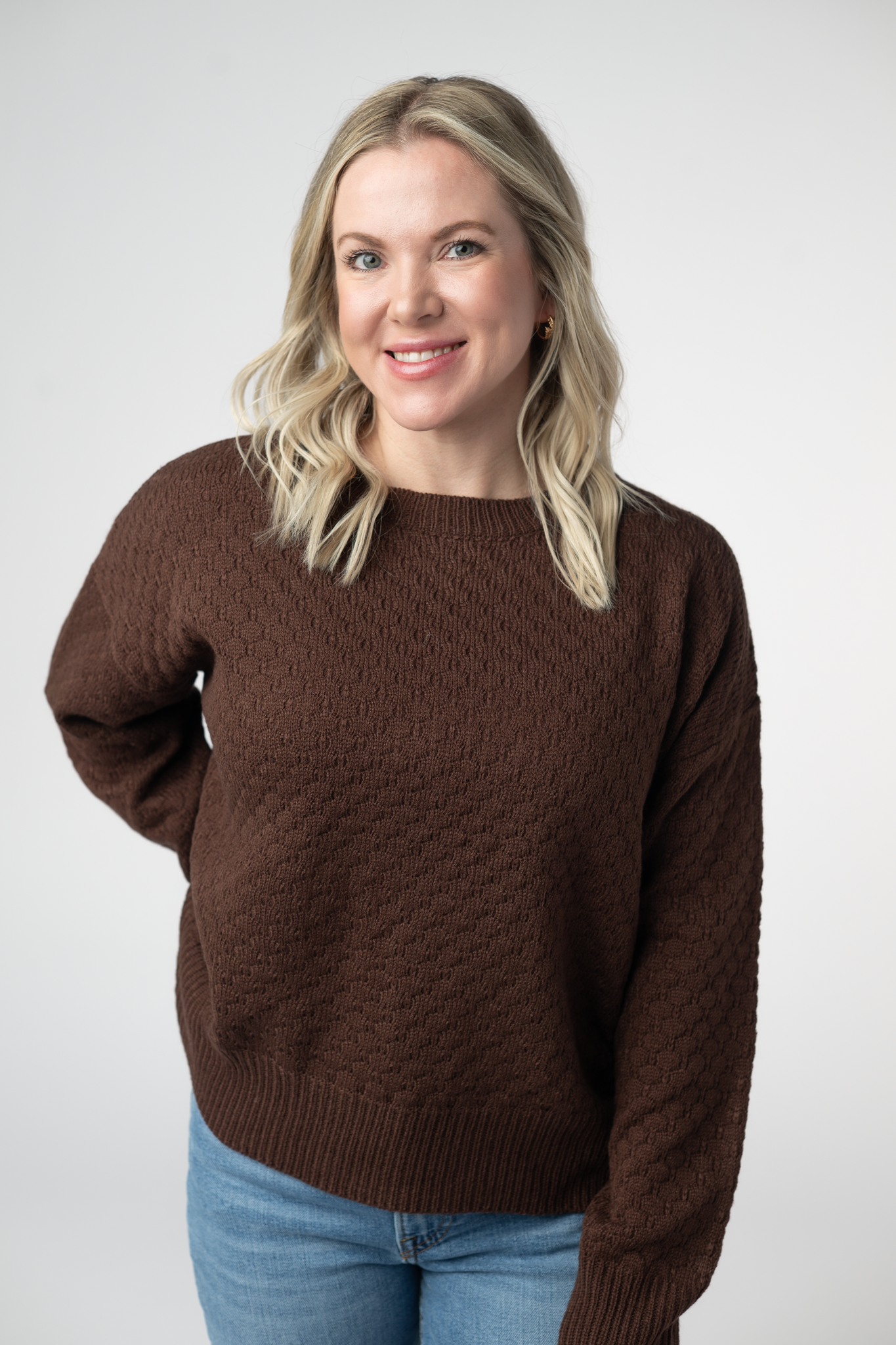 IN STOCK Gianna Pullover Sweater - Brown