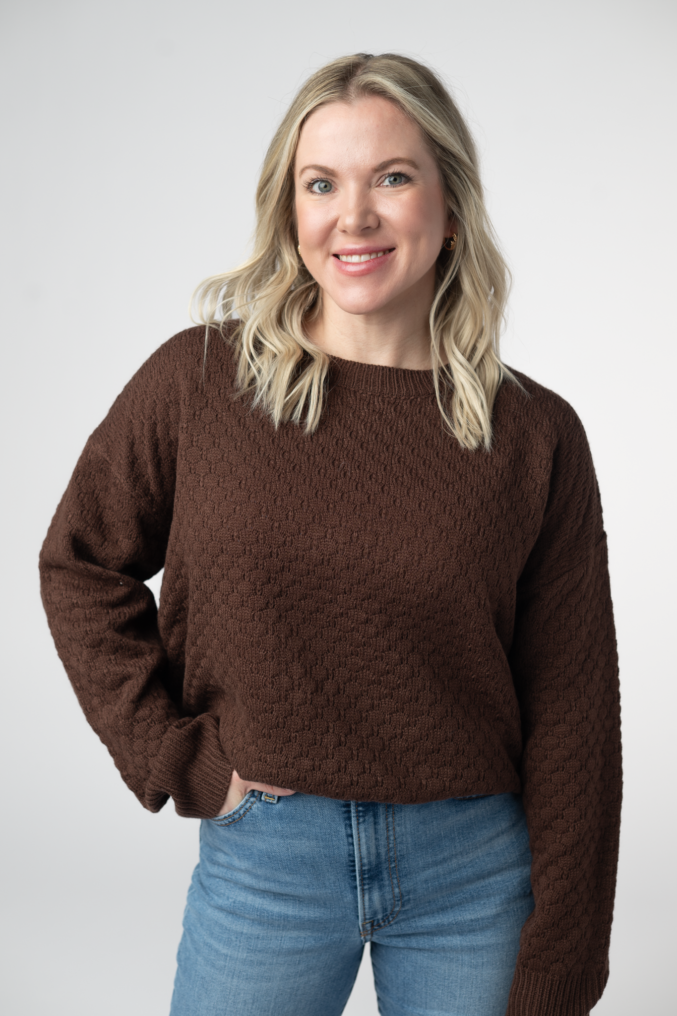 IN STOCK Gianna Pullover Sweater - Brown