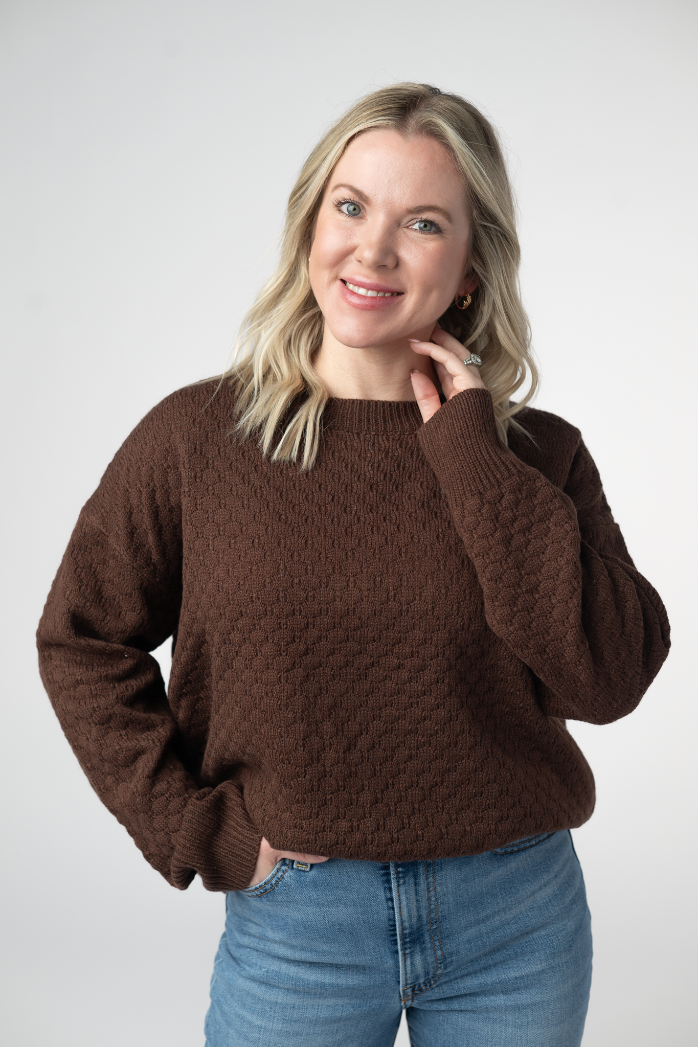 IN STOCK Gianna Pullover Sweater - Brown