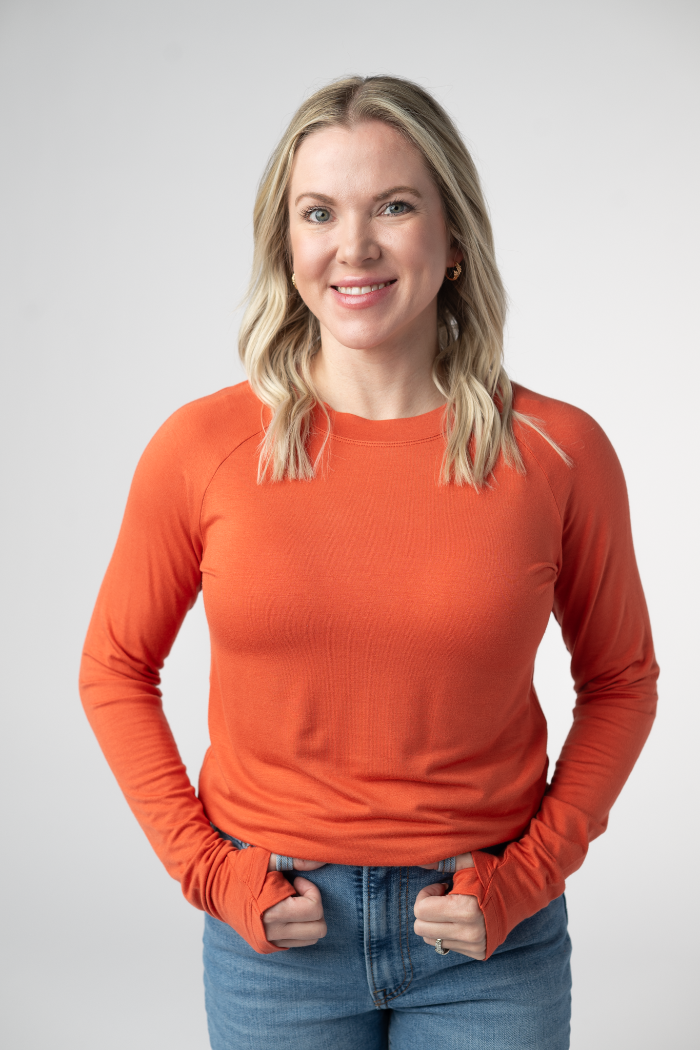 IN STOCK Blair Long Sleeve Top - Pumpkin