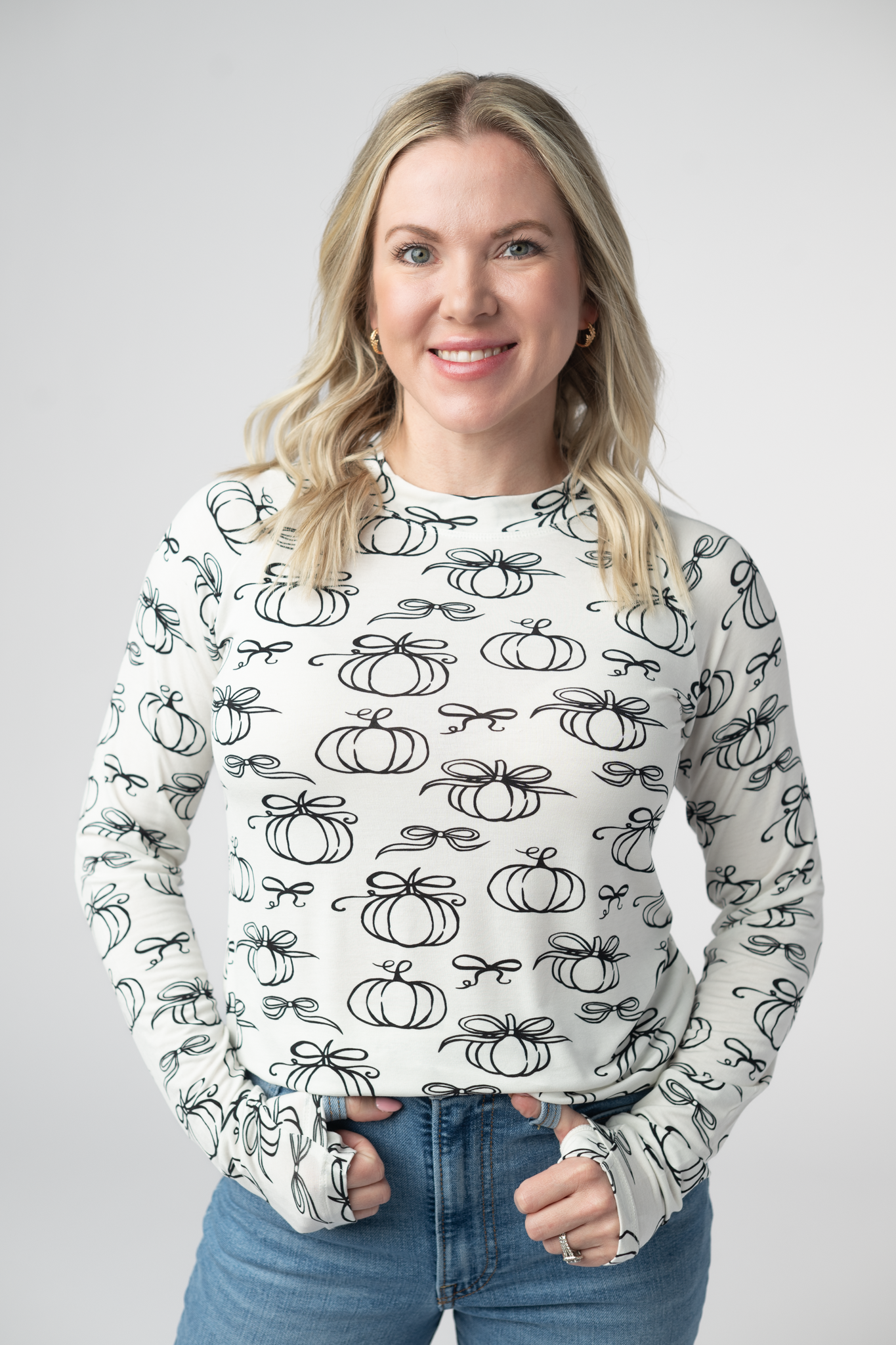 IN STOCK Blair Long Sleeve Top - Classic Pumpkins