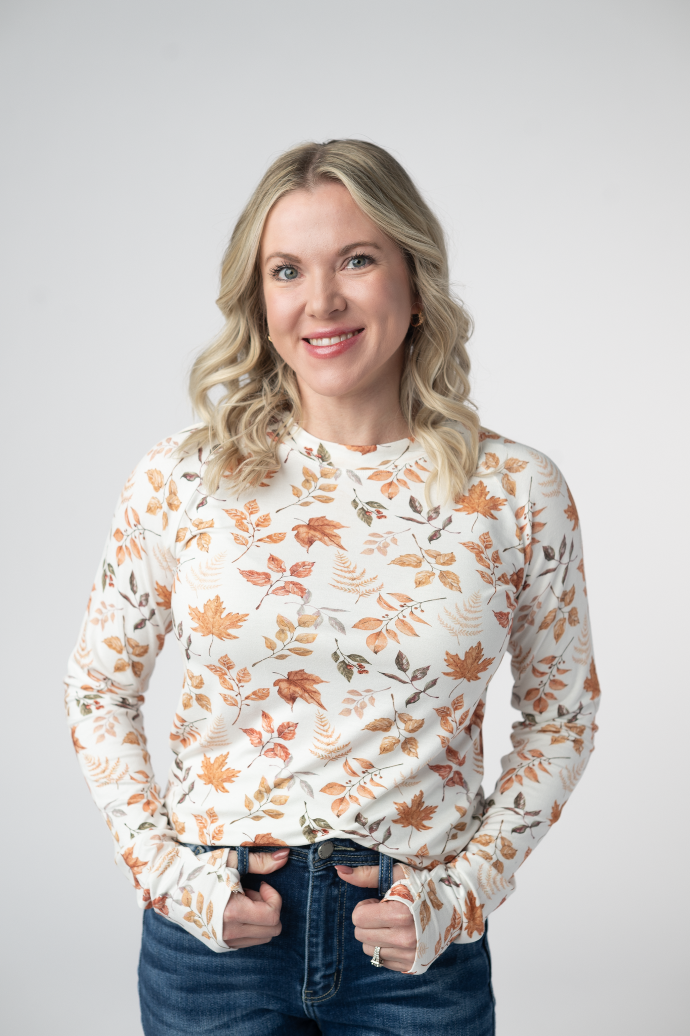 IN STOCK Blair Long Sleeve Top - Harvest Leaves