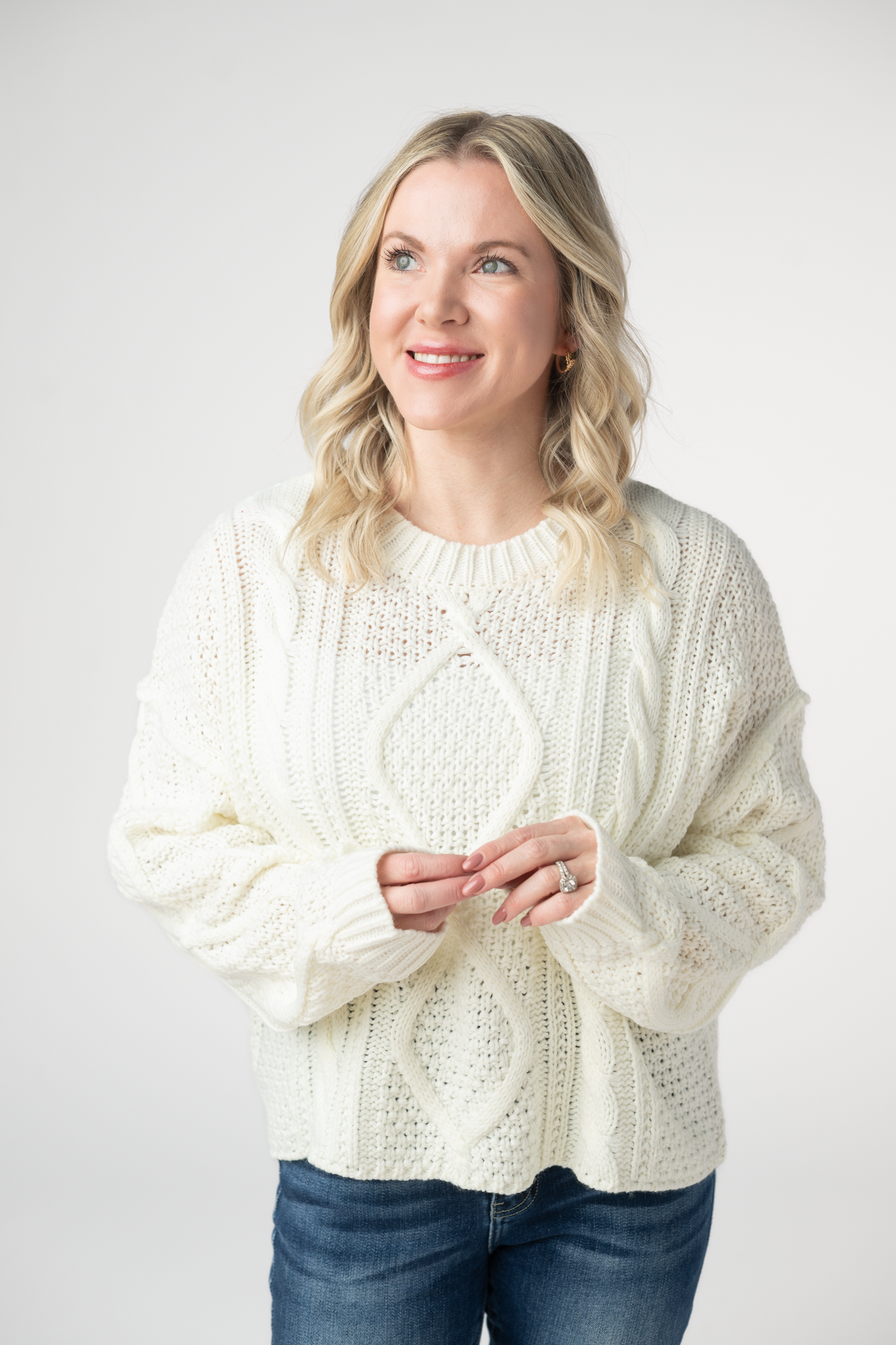 IN STOCK Cable Knit Sweater - Ivory