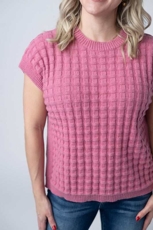 IN STOCK Kelly Knitted Top - Rose