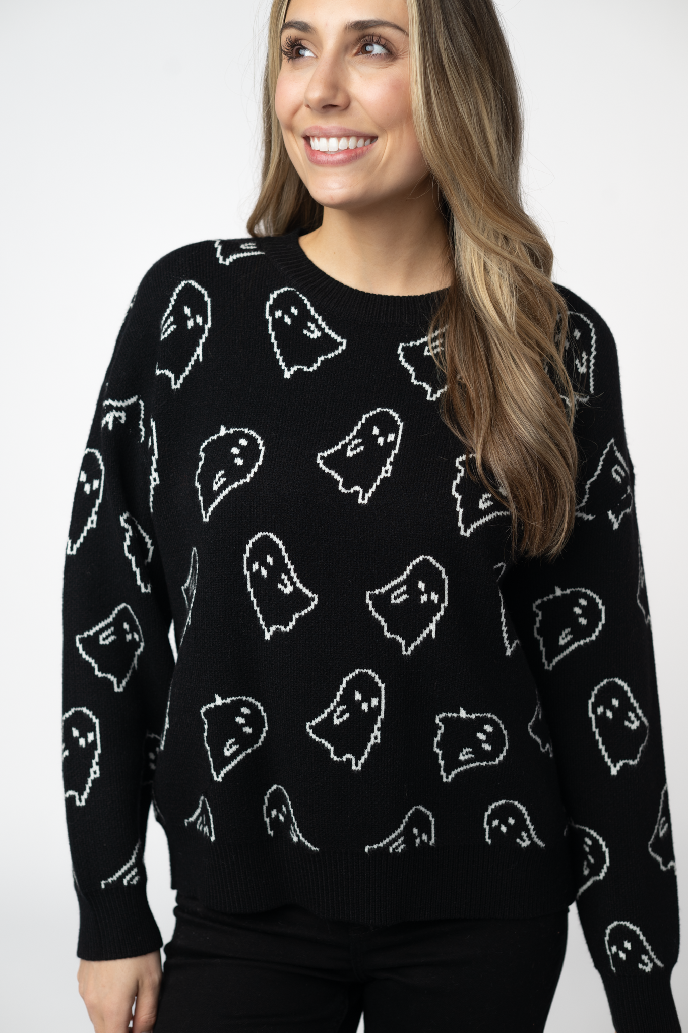 IN STOCK Ghost Pullover Sweater - Midnight Ghosts