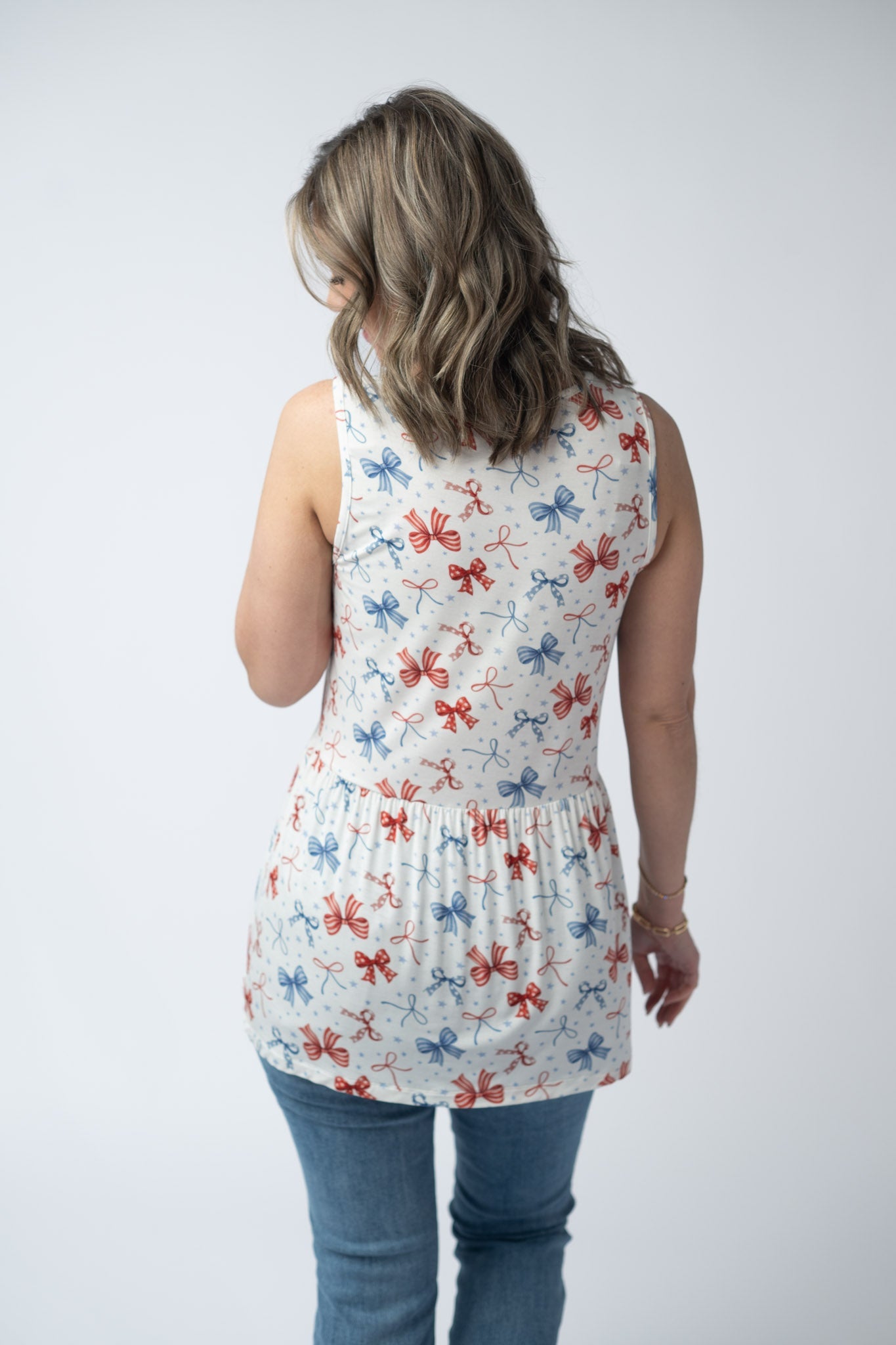 IN STOCK Renee Ruffle Tank Top - American Bows