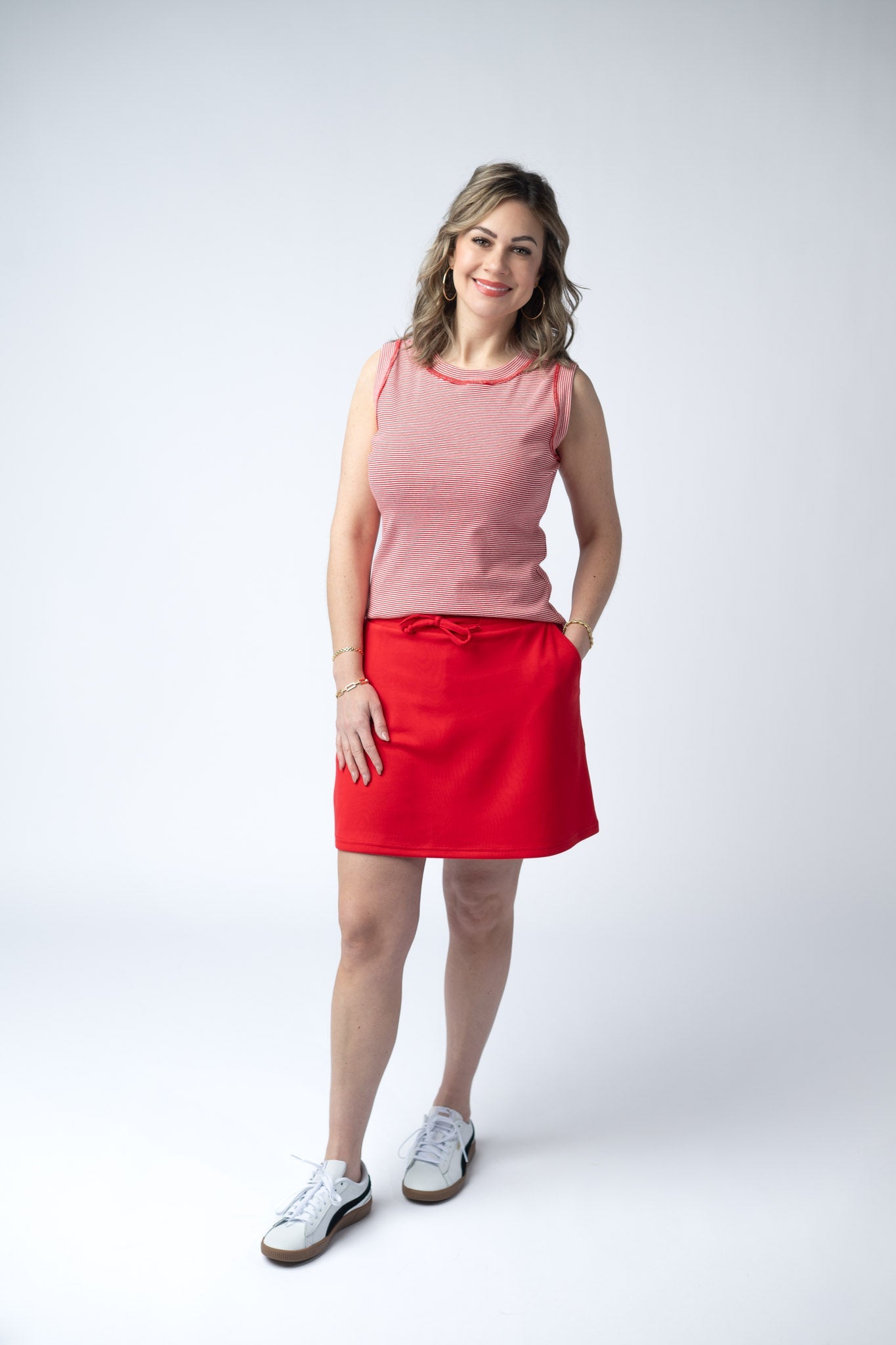 IN STOCK Serena Luxe Skort - Red