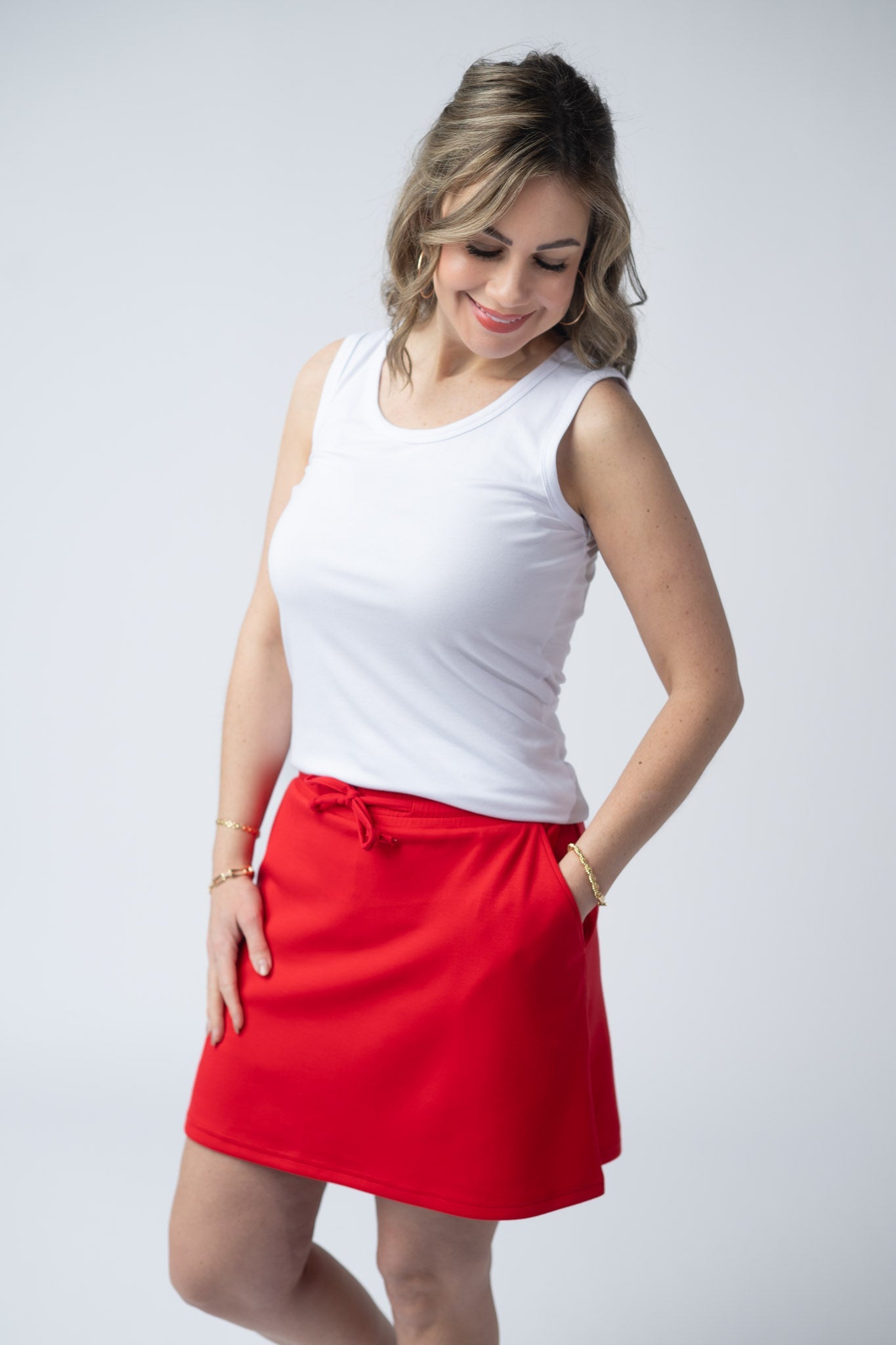 IN STOCK Serena Luxe Skort - Red
